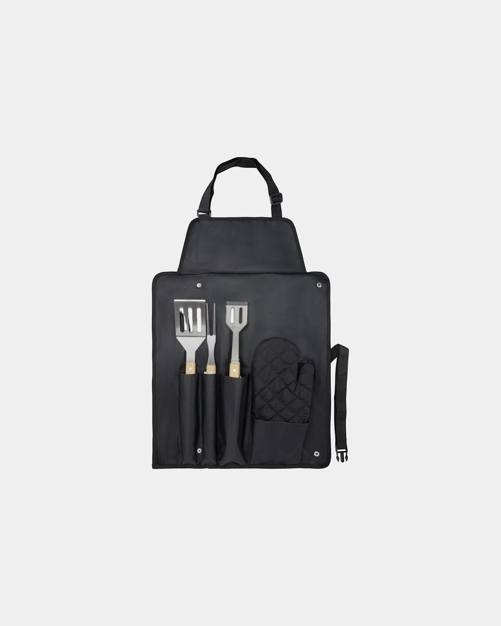 Barbecue-Set 5 Teile Edelstahl Bambus zum Personalisieren - 1