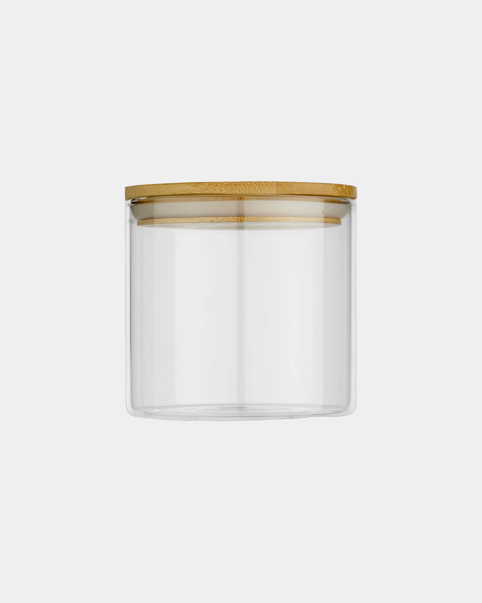 Lebensmittelbehälter Glas 320ml mit Bambusdeckel zum Personalisieren - 1