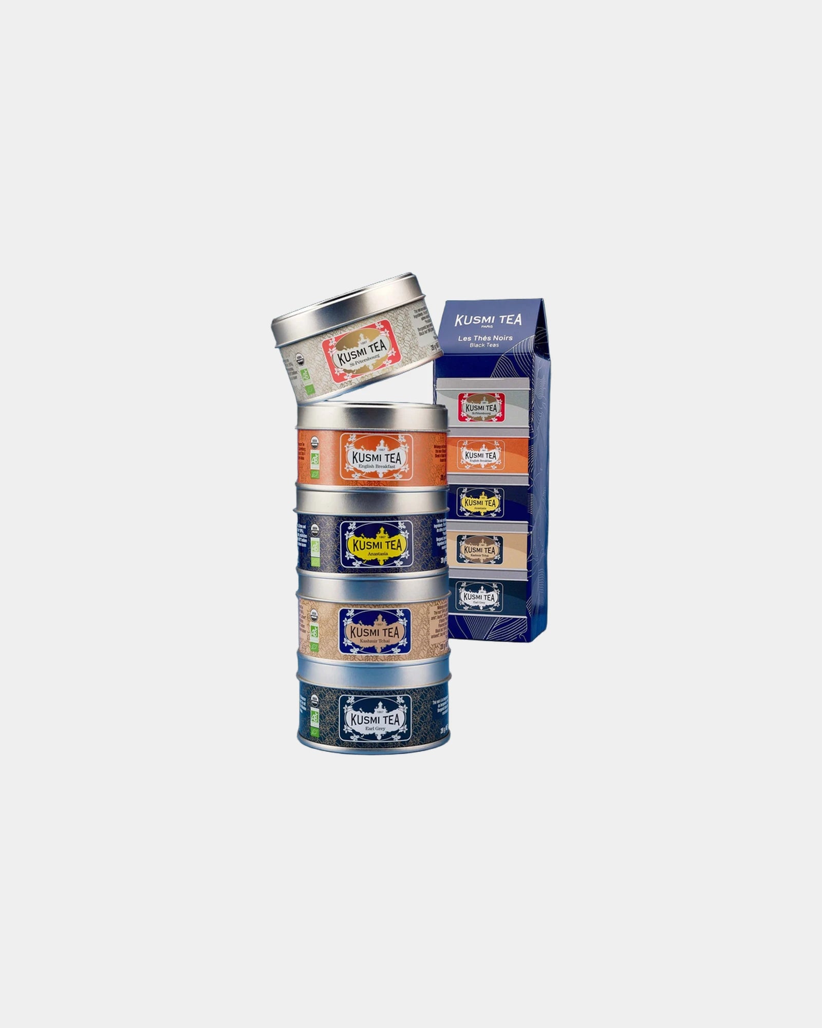 Bio-Schwarzer Tee Kusmi Tea Assortiment 5 Dosen 100g zum Personalisieren - 1