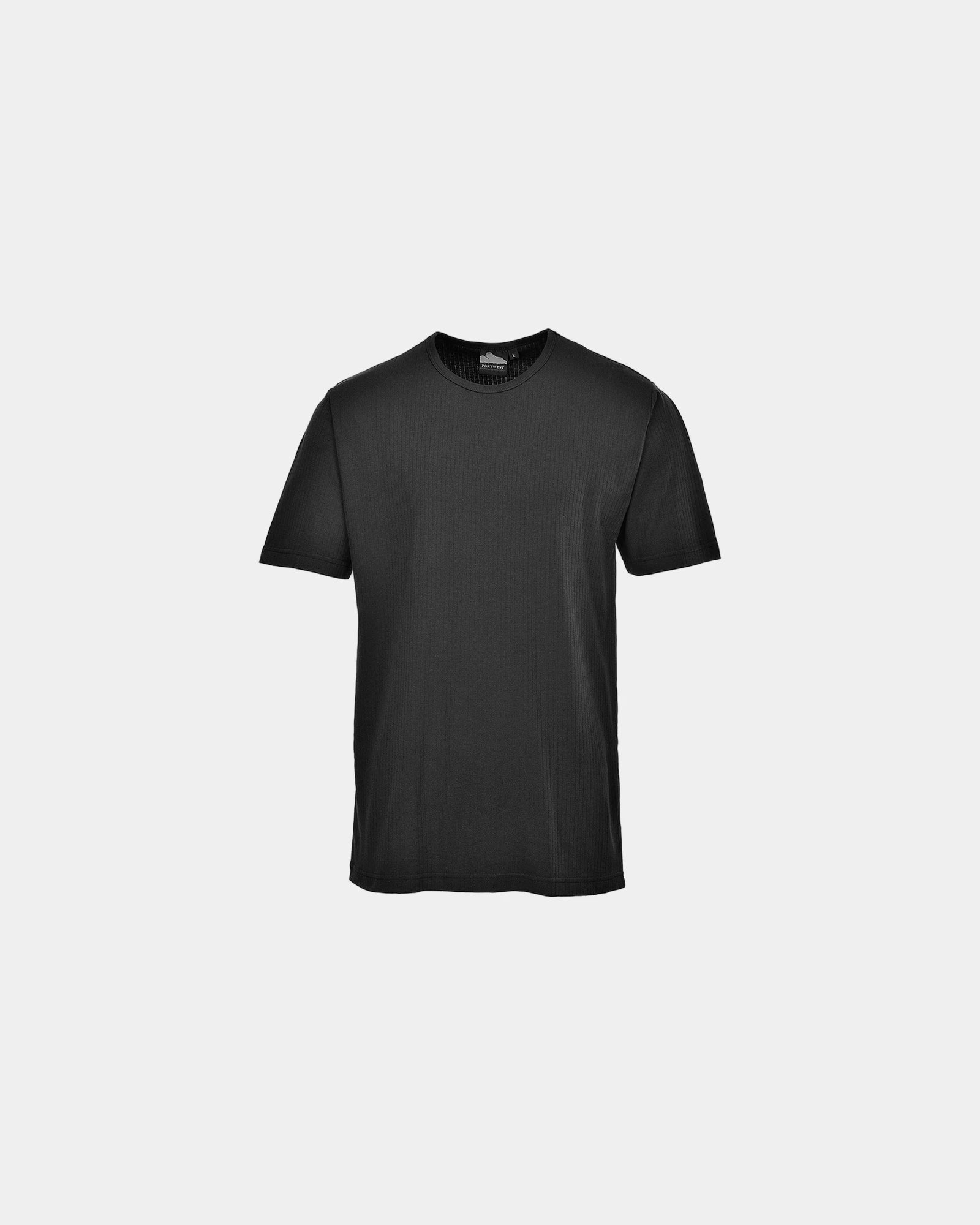 T-Shirt Thermisch Portwest zum Personalisieren - Schwarz-Himmelblau