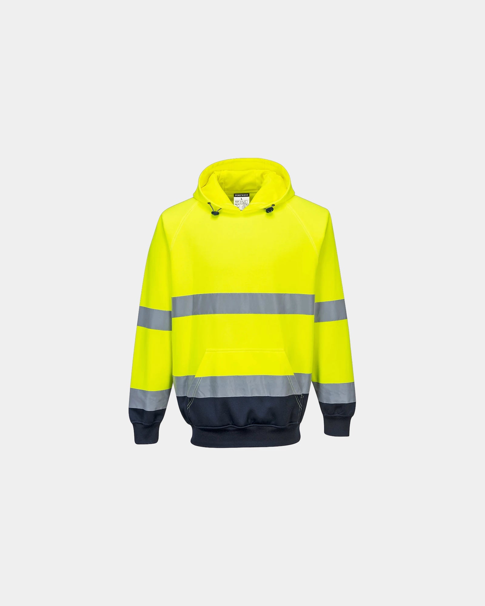 Sweatshirt bicolor zum Personalisieren - Gelb-Marineblau