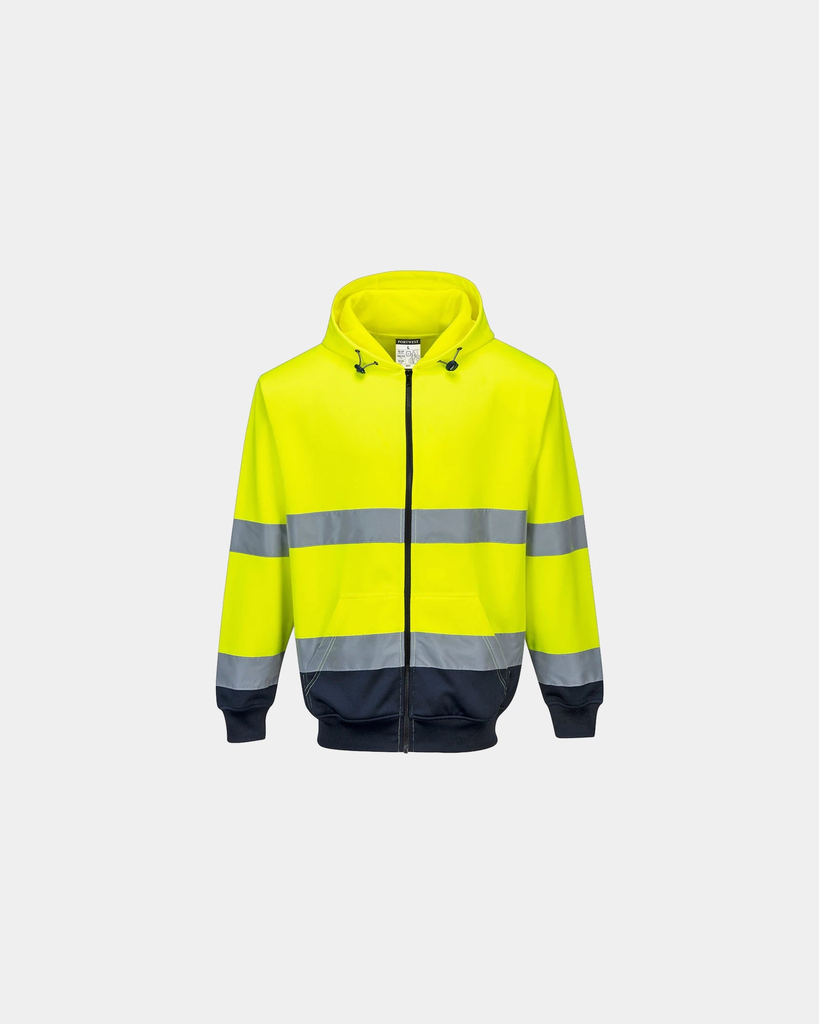 Sweatshirt bicolor zum Personalisieren - Gelb-Marineblau