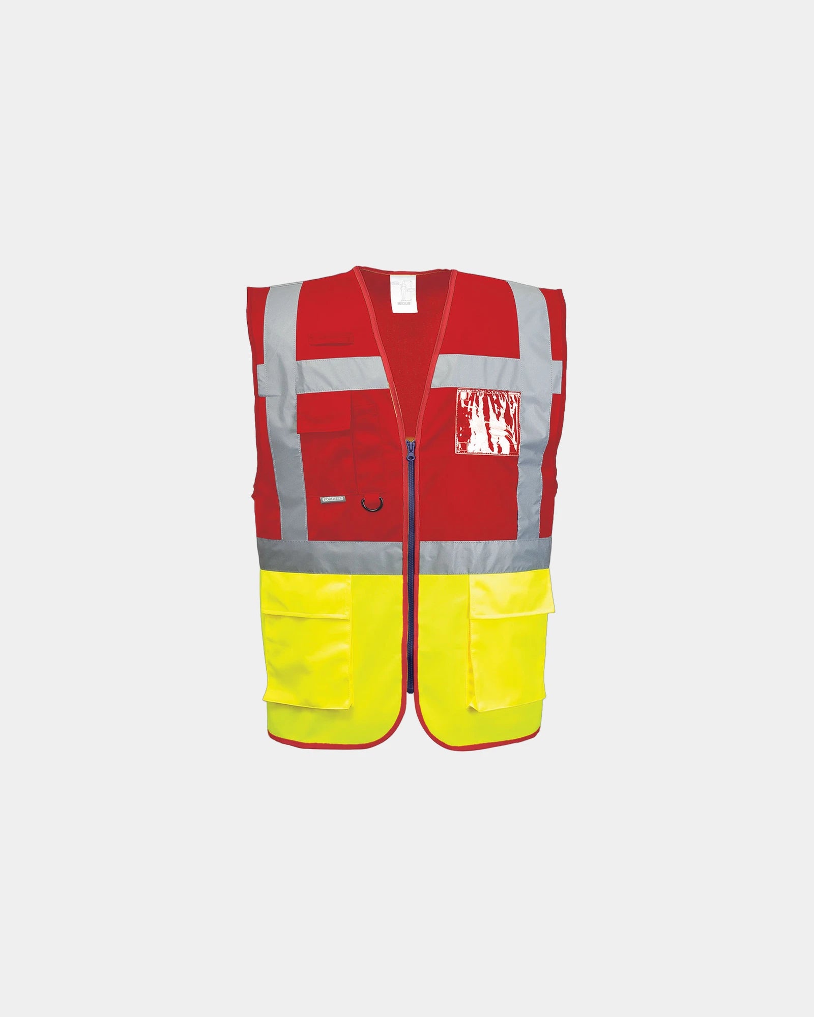 Gilet hochsichtbar Portwest Paris Executive zum Personalisieren - Gelb-Rot