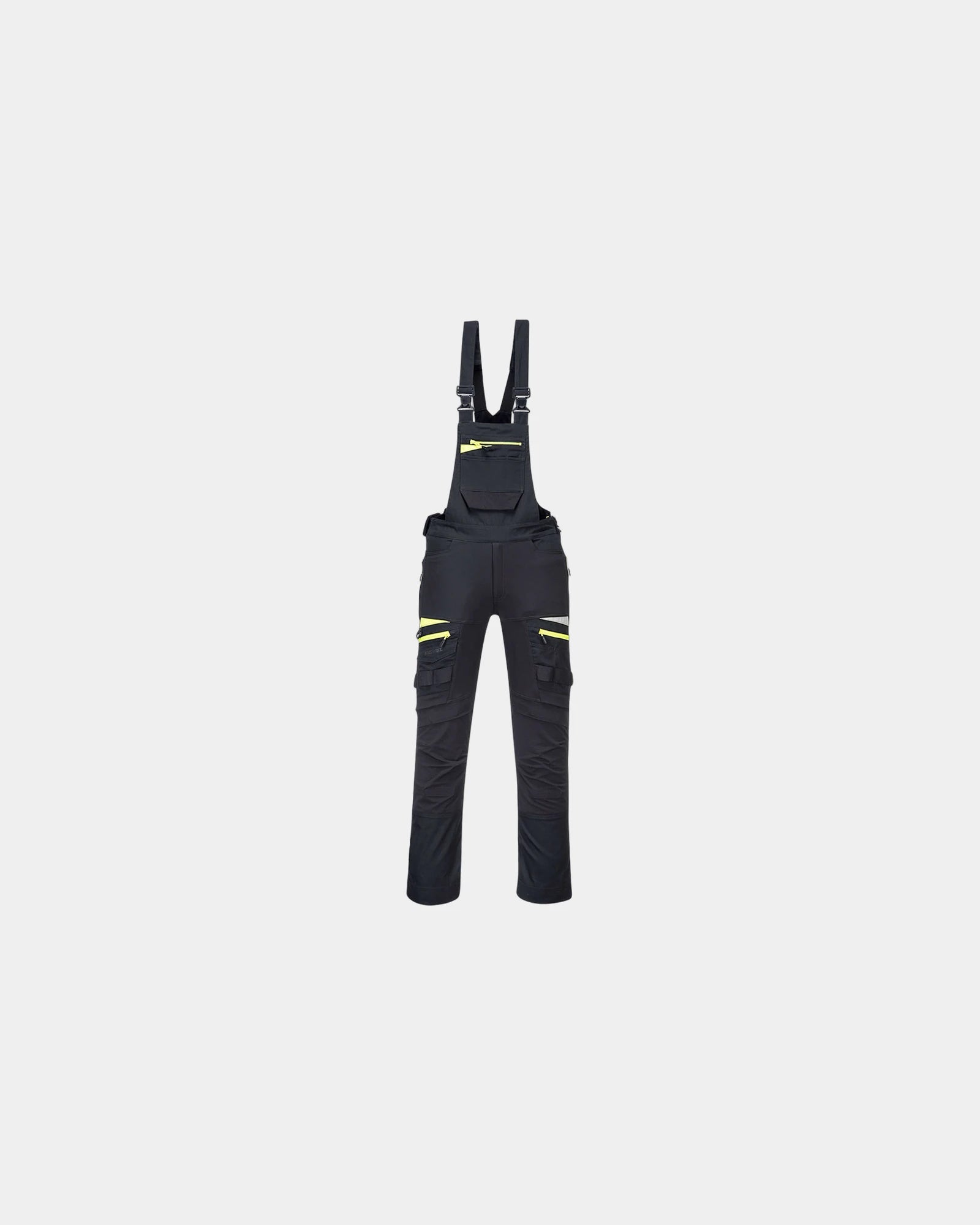 Latzhose DX4 hohe Sichtbarkeit zum Personalisieren - Schwarz-Himmelblau