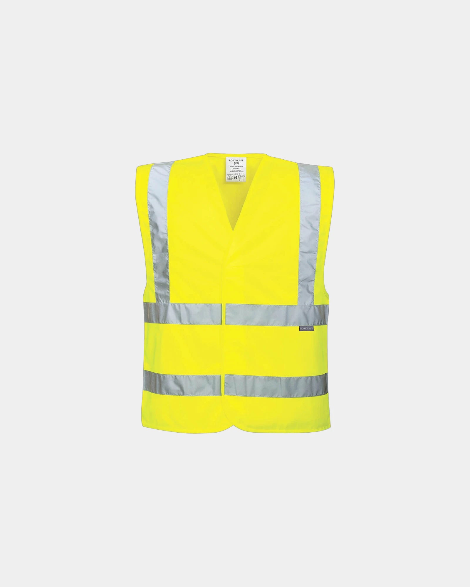 Weste hochsichtbar 100% recyceltes Polyester zum Personalisieren - Gelb