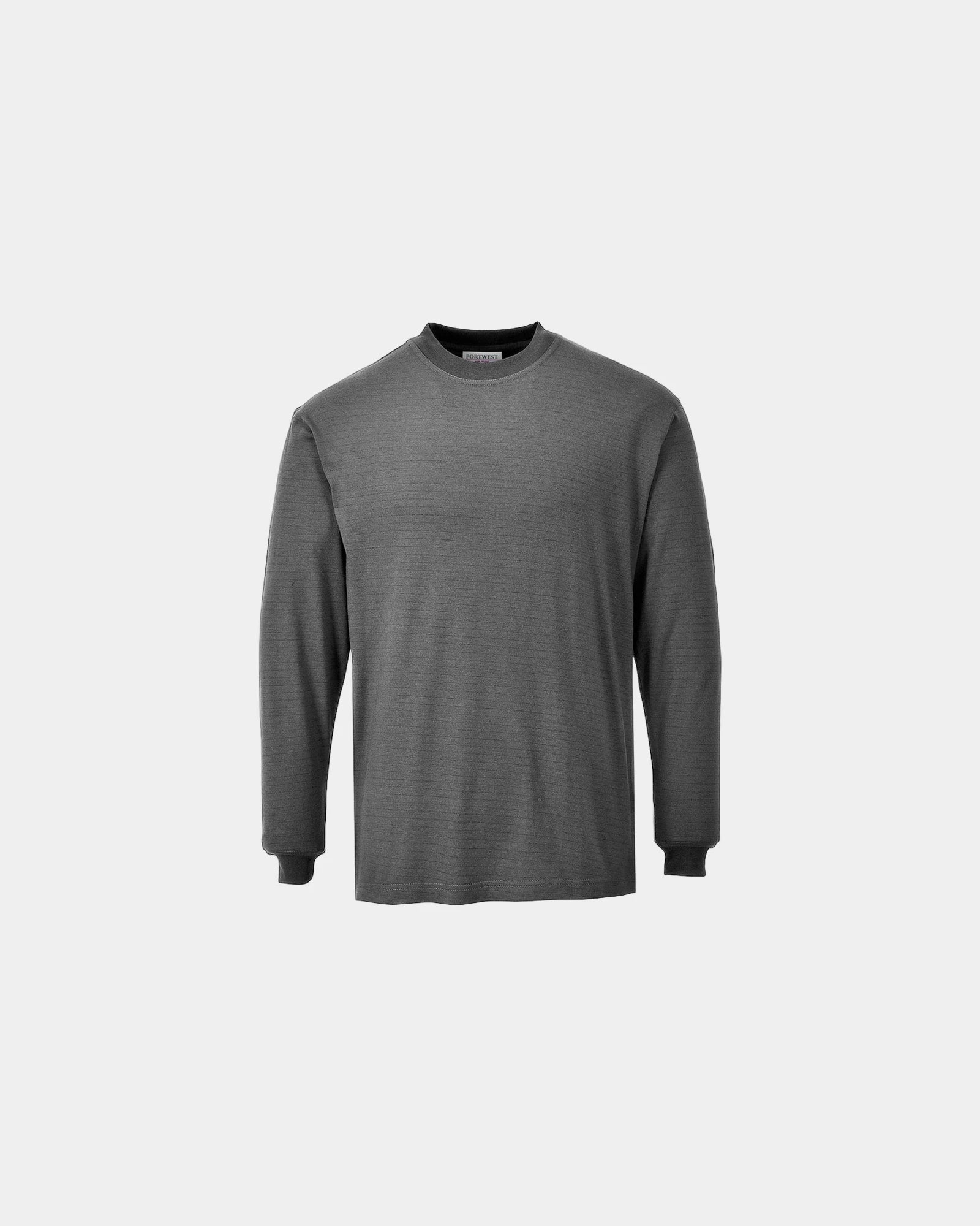 T-Shirt langarm Modaflame antistatisch zum Personalisieren - Grau