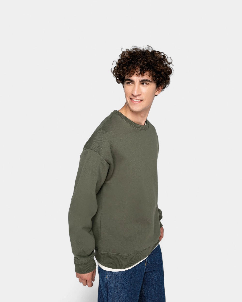 Oversize-Sweatshirt mit Rundhalsausschnitt Unisex zum Personalisieren - 1