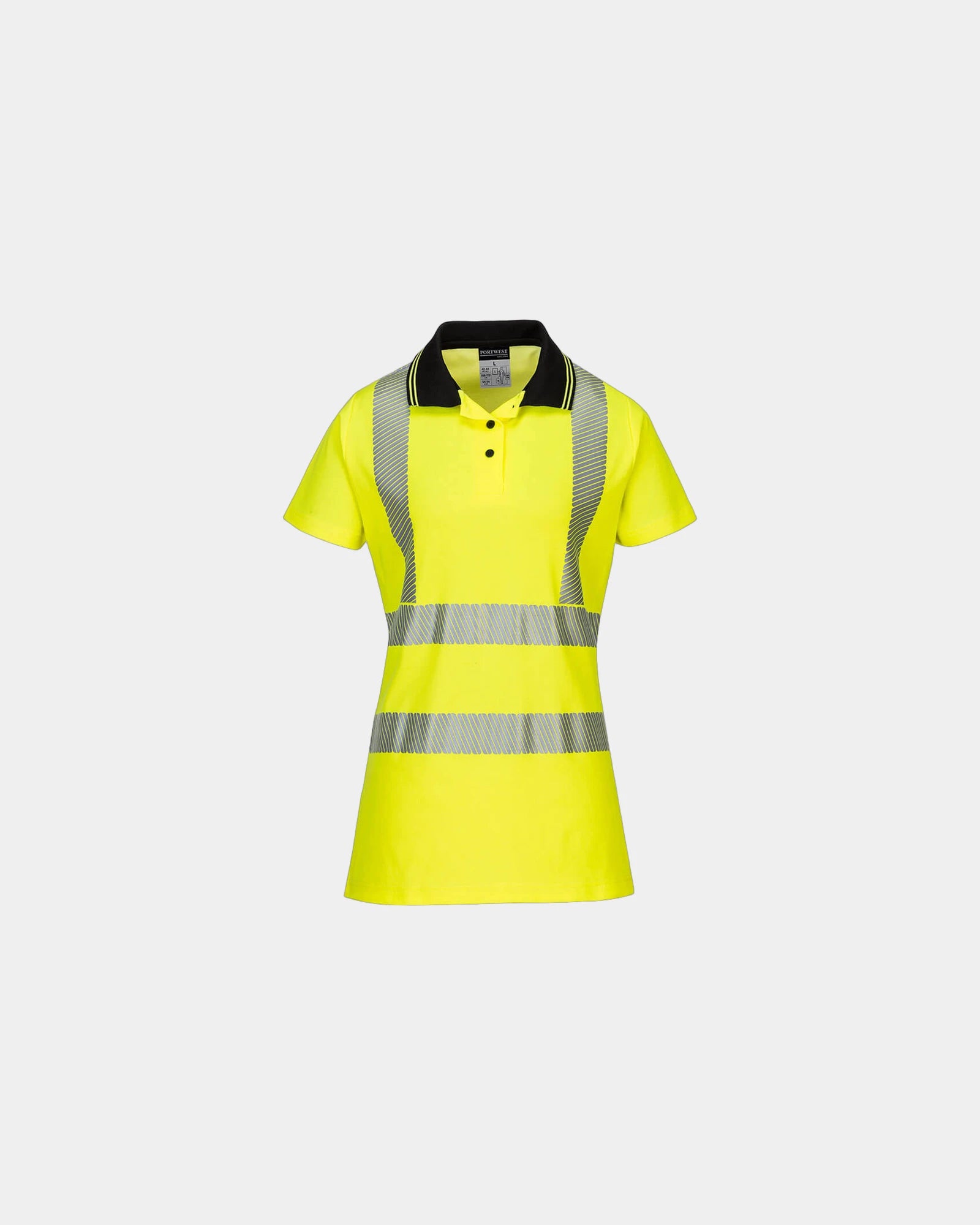 Poloshirt Damen Pro 175 g/m² Polyester Baumwolle zum Personalisieren - Gelb-Schwarz