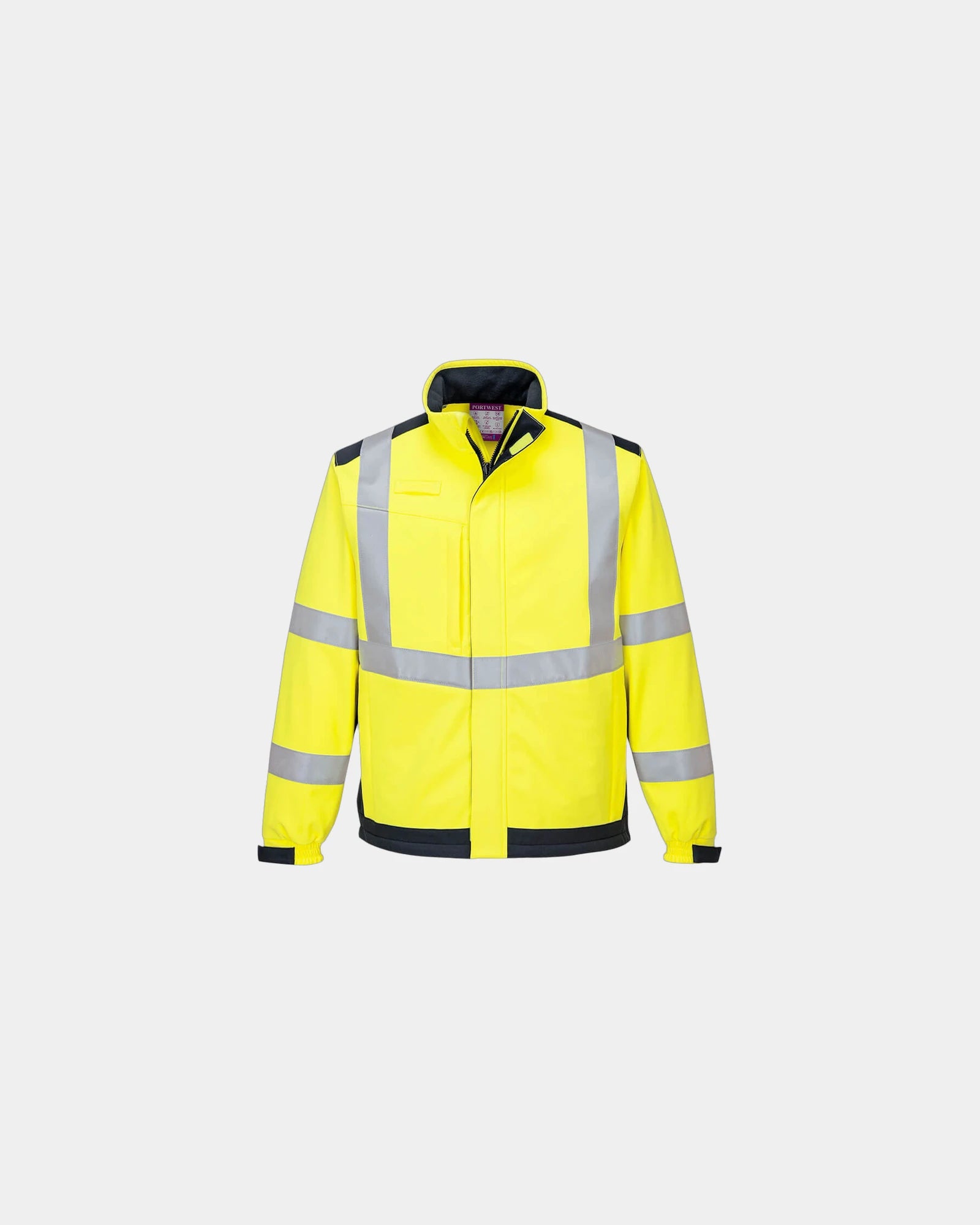 Veste Softshell Modaflame zum Personalisieren - Gelb-Marineblau