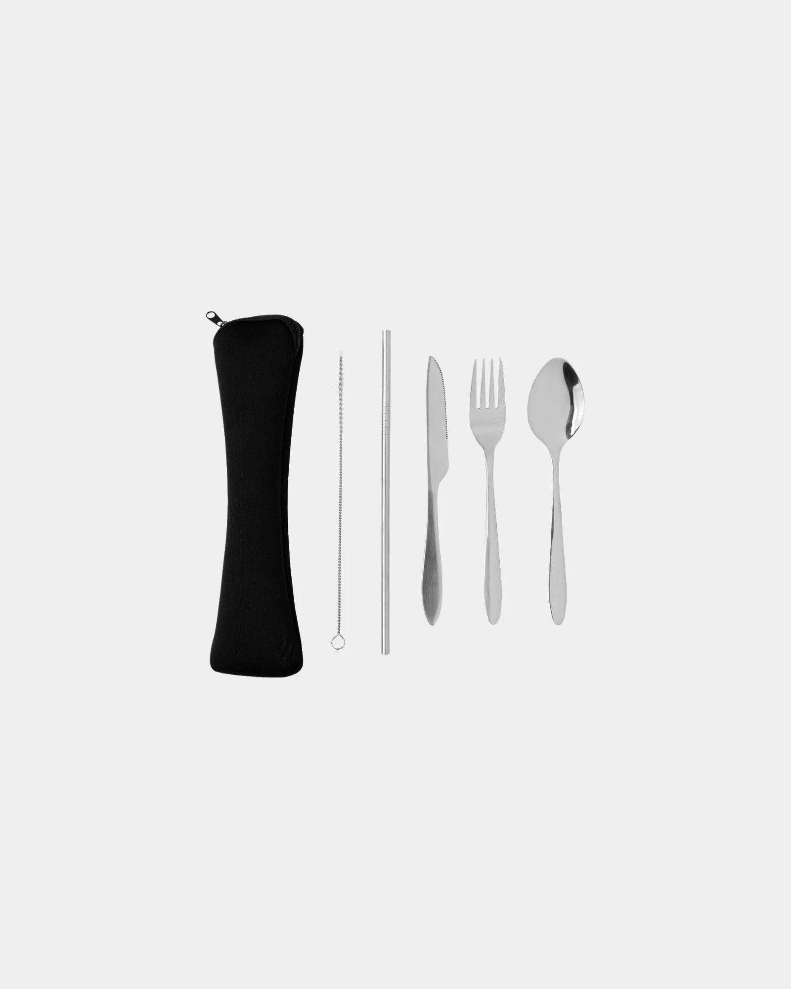 Set aus 4 wiederverwendbaren Edelstahlbestecken zum Personalisieren