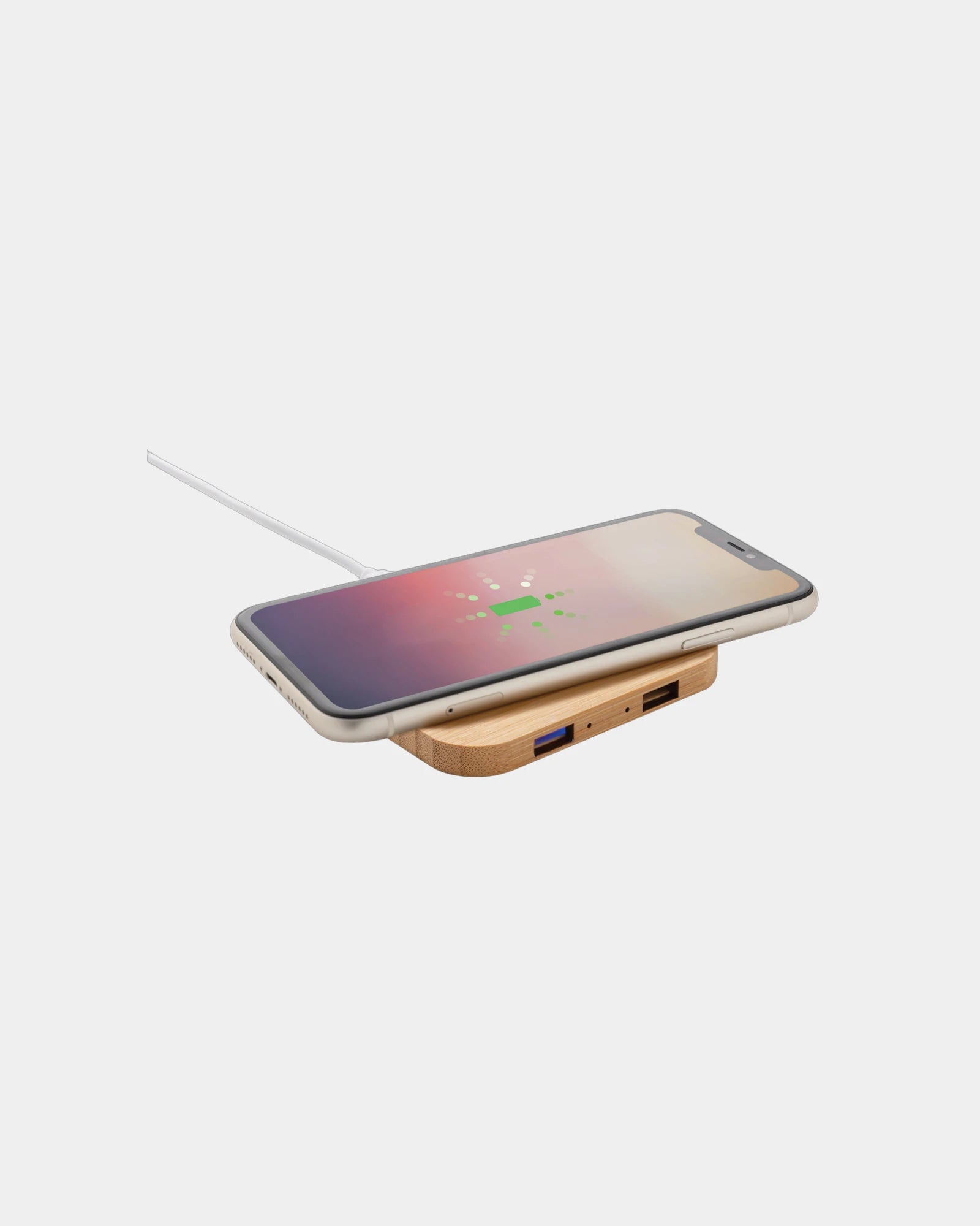 Ladegerät Bambus 5W USB zum Personalisieren - 1
