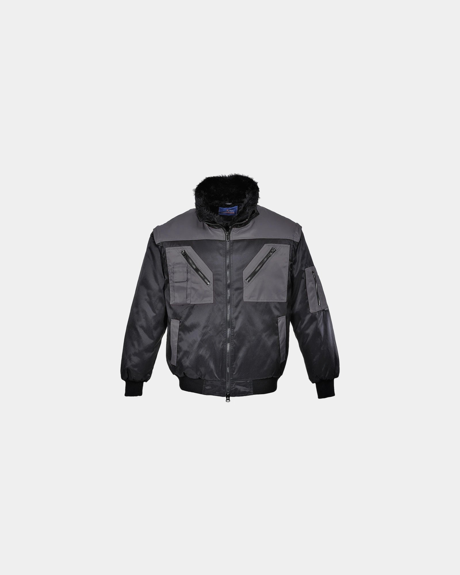 Blouson Pilote bicolore zum Personalisieren - Grau