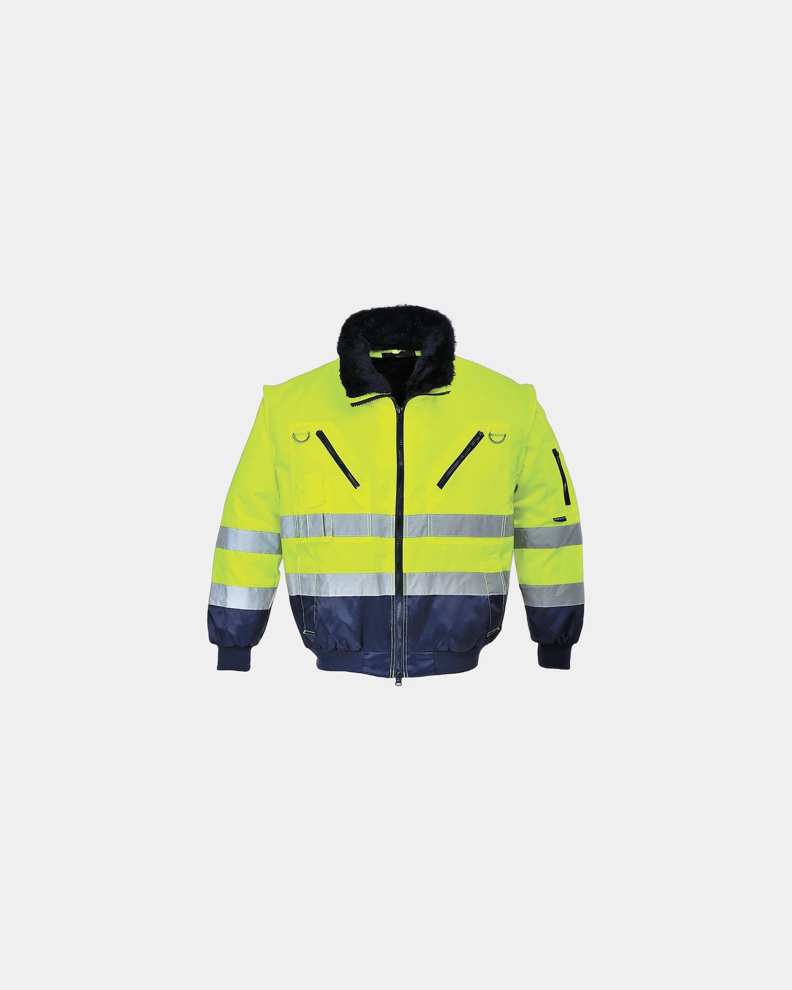 Blouson Pilot 3 in 1 Portwest zum Personalisieren - Gelb-Marineblau