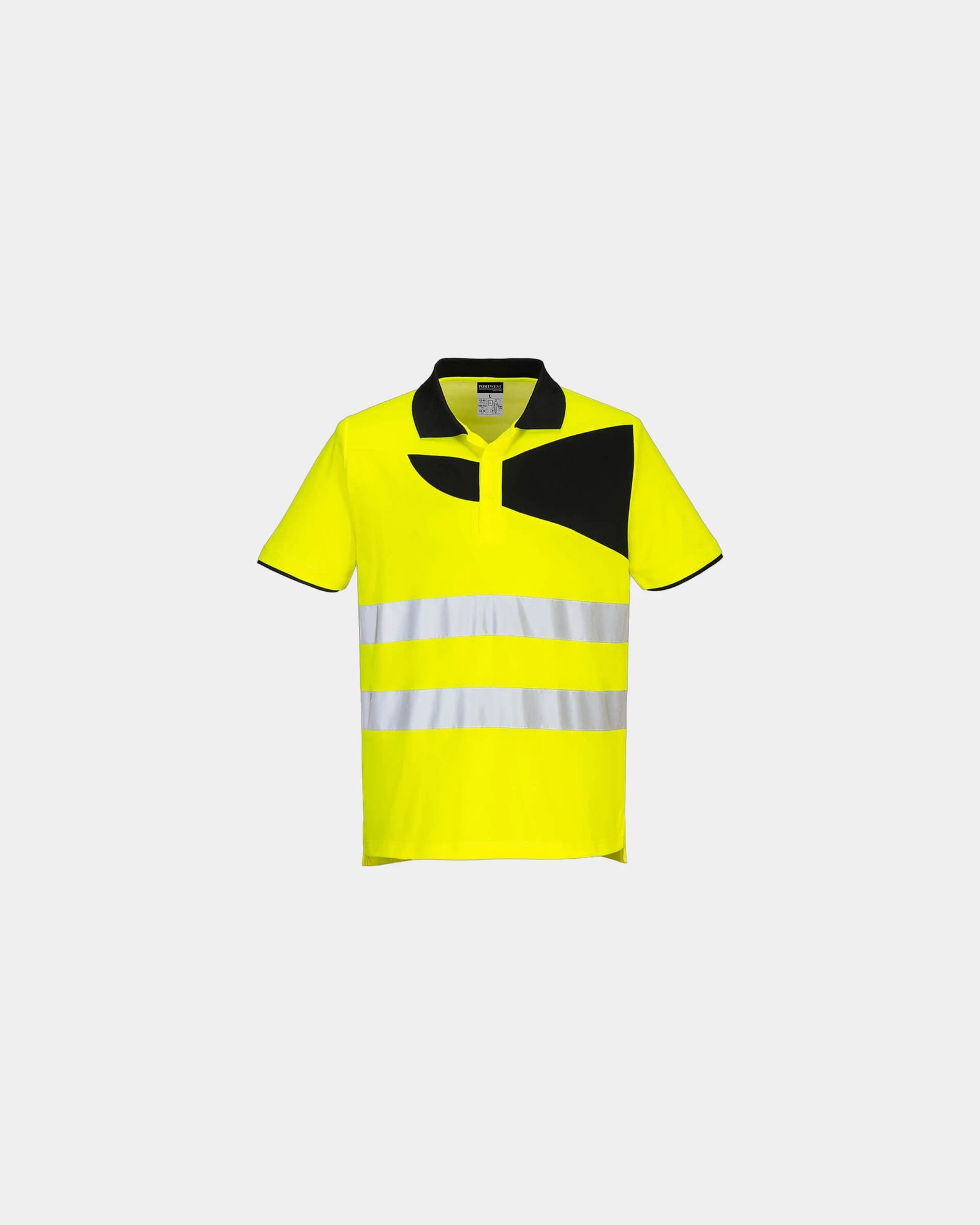 Poloshirt hochsichtbar PW2 M/C zum Personalisieren - Gelb-Schwarz