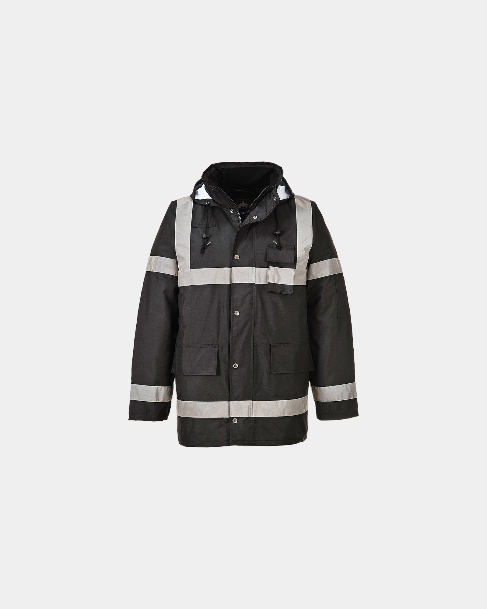 Parka Iona Lite zum Personalisieren - Schwarz-Himmelblau