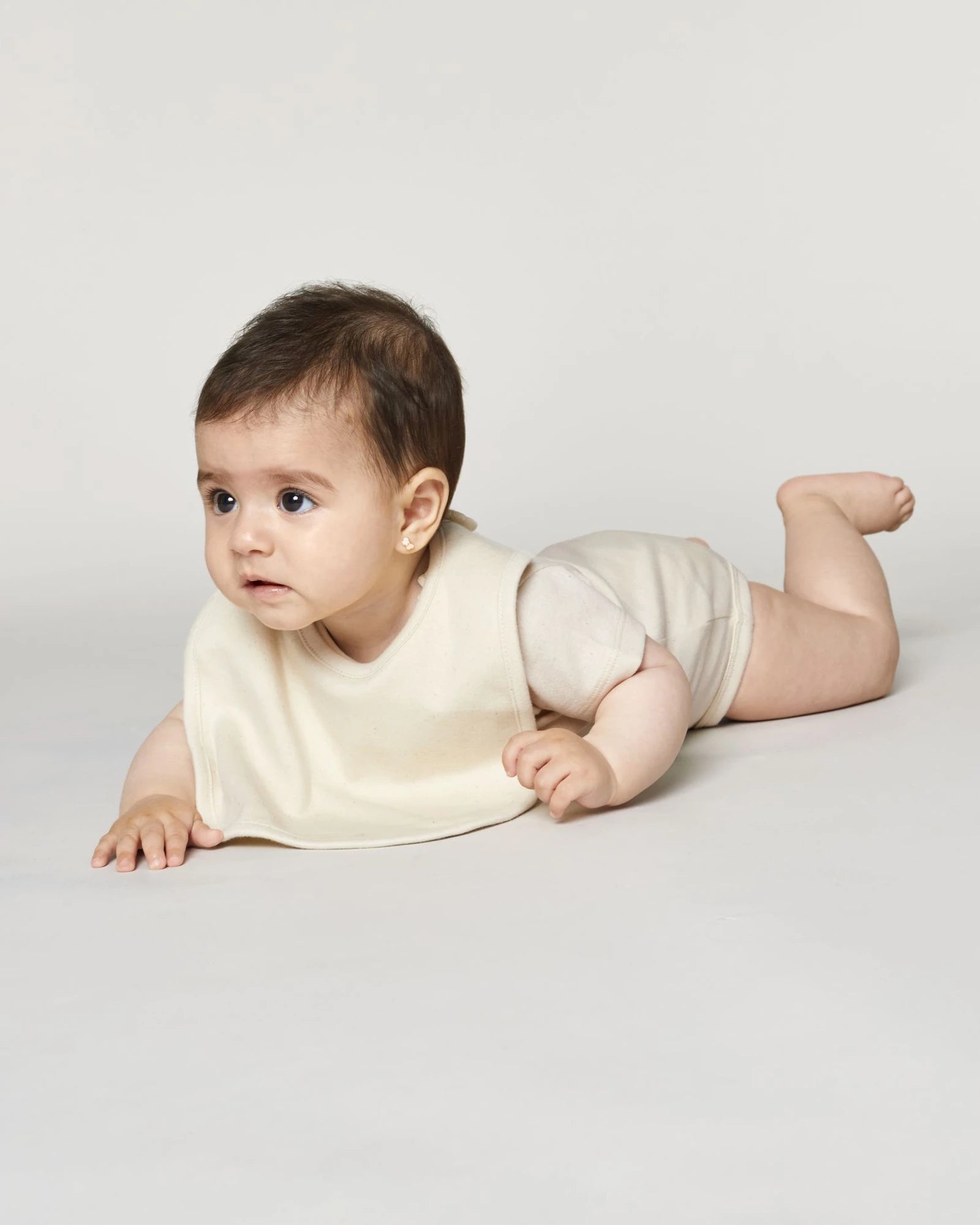 Bavoir Baby Bio-Baumwolle Stanley/Stella zum Personalisieren - Naturroh