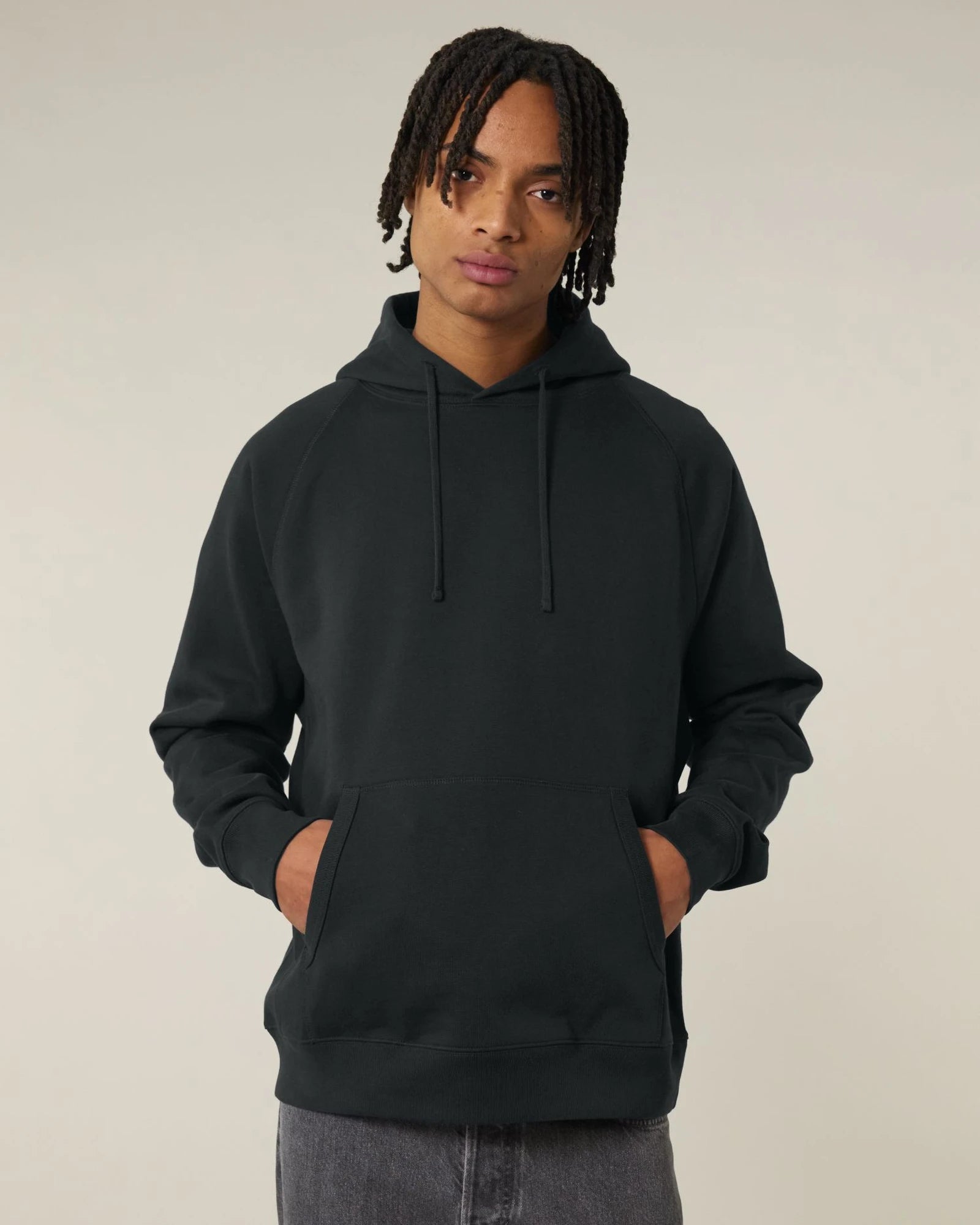 Hoodie Bio-Baumwolle Stanley/Stella Striker zum Personalisieren - Schwarz