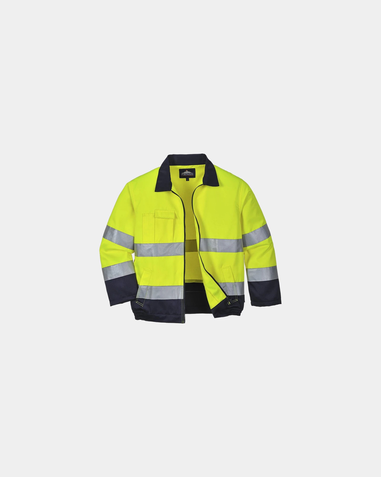 Veste Hi-Vis Madrid zum Personalisieren - Gelb-Marineblau