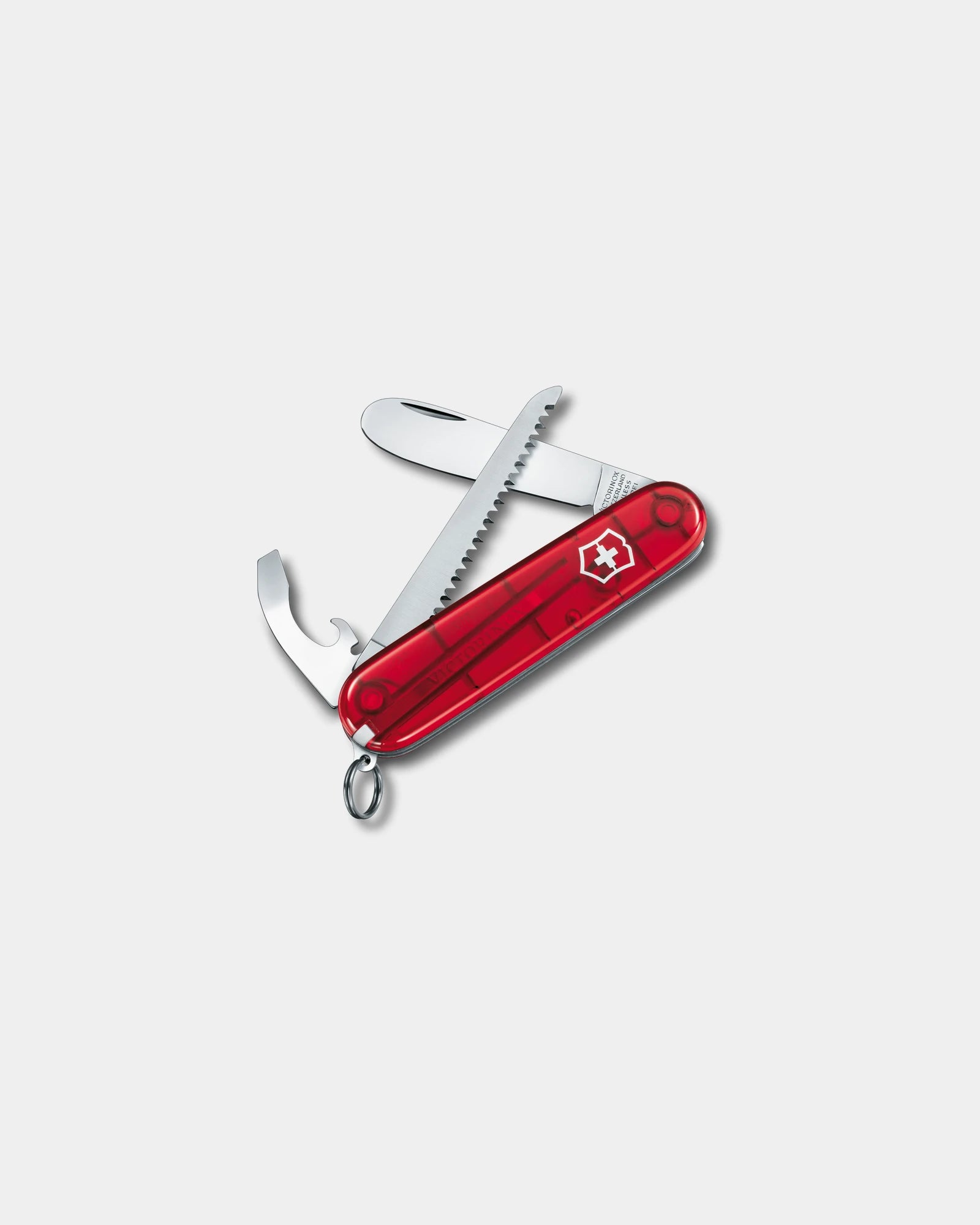 Schweizer Taschenmesser Victorinox My First zum Personalisieren - Transparent Rot
