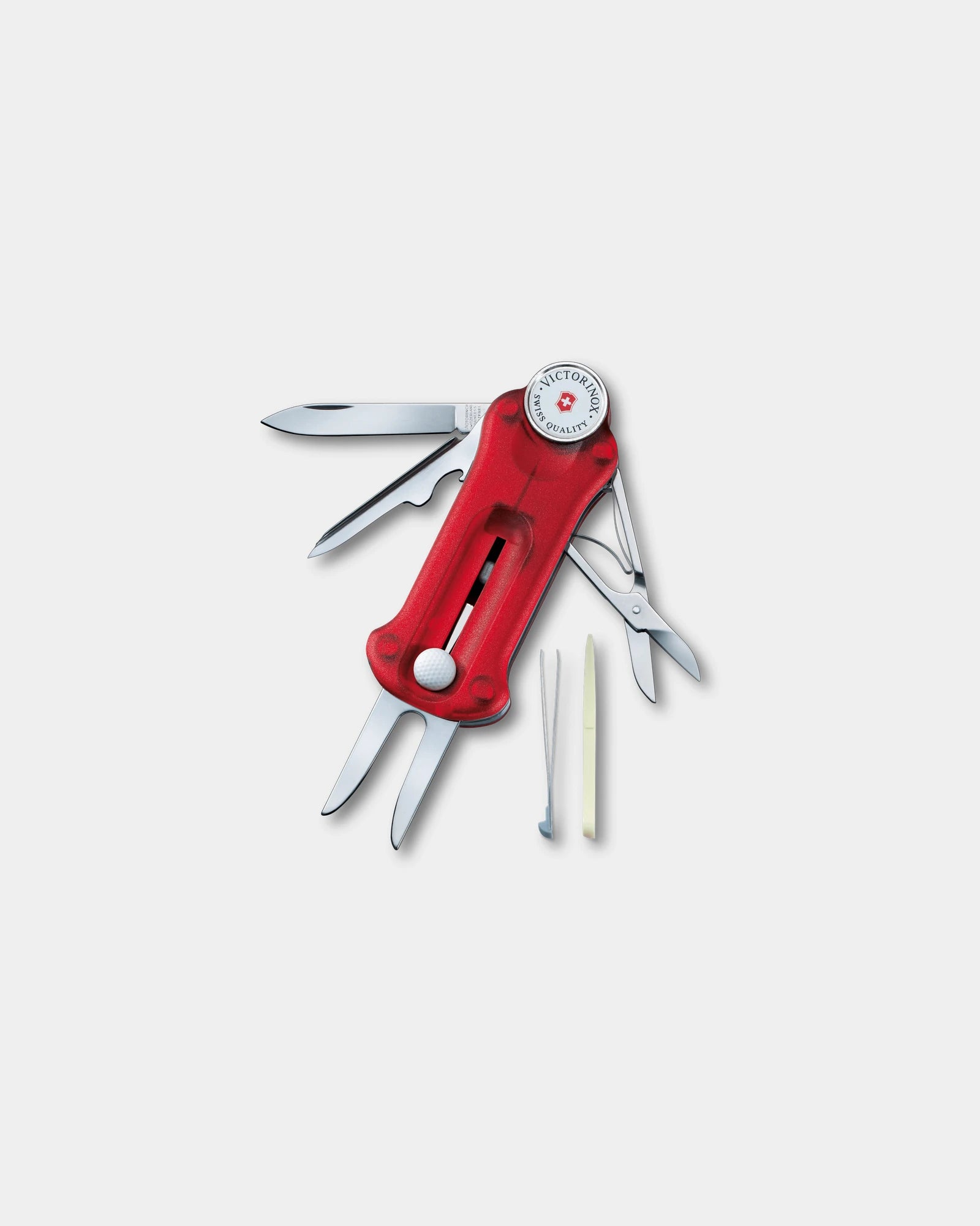 Golf Tool Polyamid Victorinox zum Personalisieren - Transparent Rot