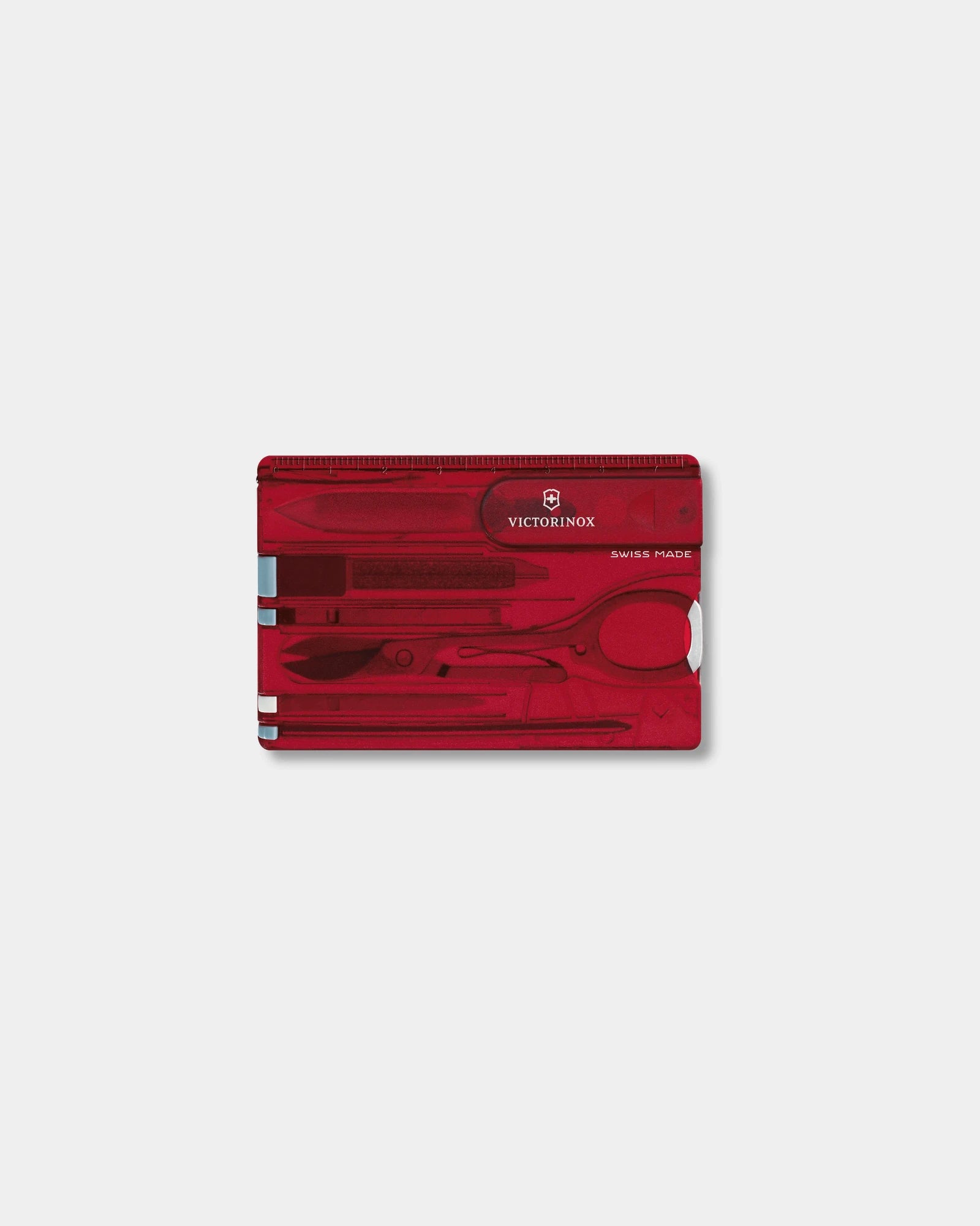 Victorinox Swiss Card Classic zum Personalisieren - Transparent Rot