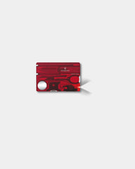 Schweizer Taschenmesser Victorinox Swiss Card Lite zum Personalisieren - Transparent Rot