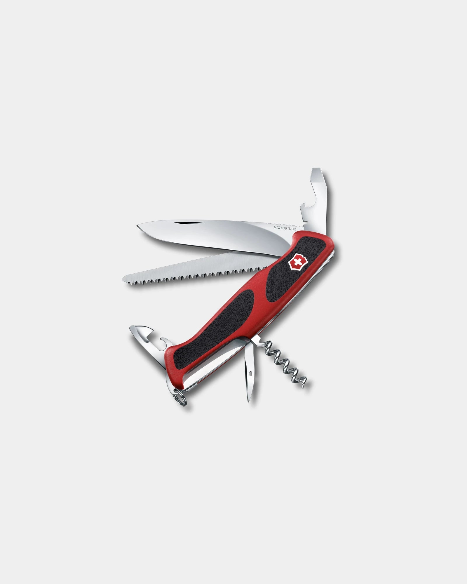 Schweizer Taschenmesser Victorinox Ranger 55 Grip zum Personalisieren - Rot/Schwarz