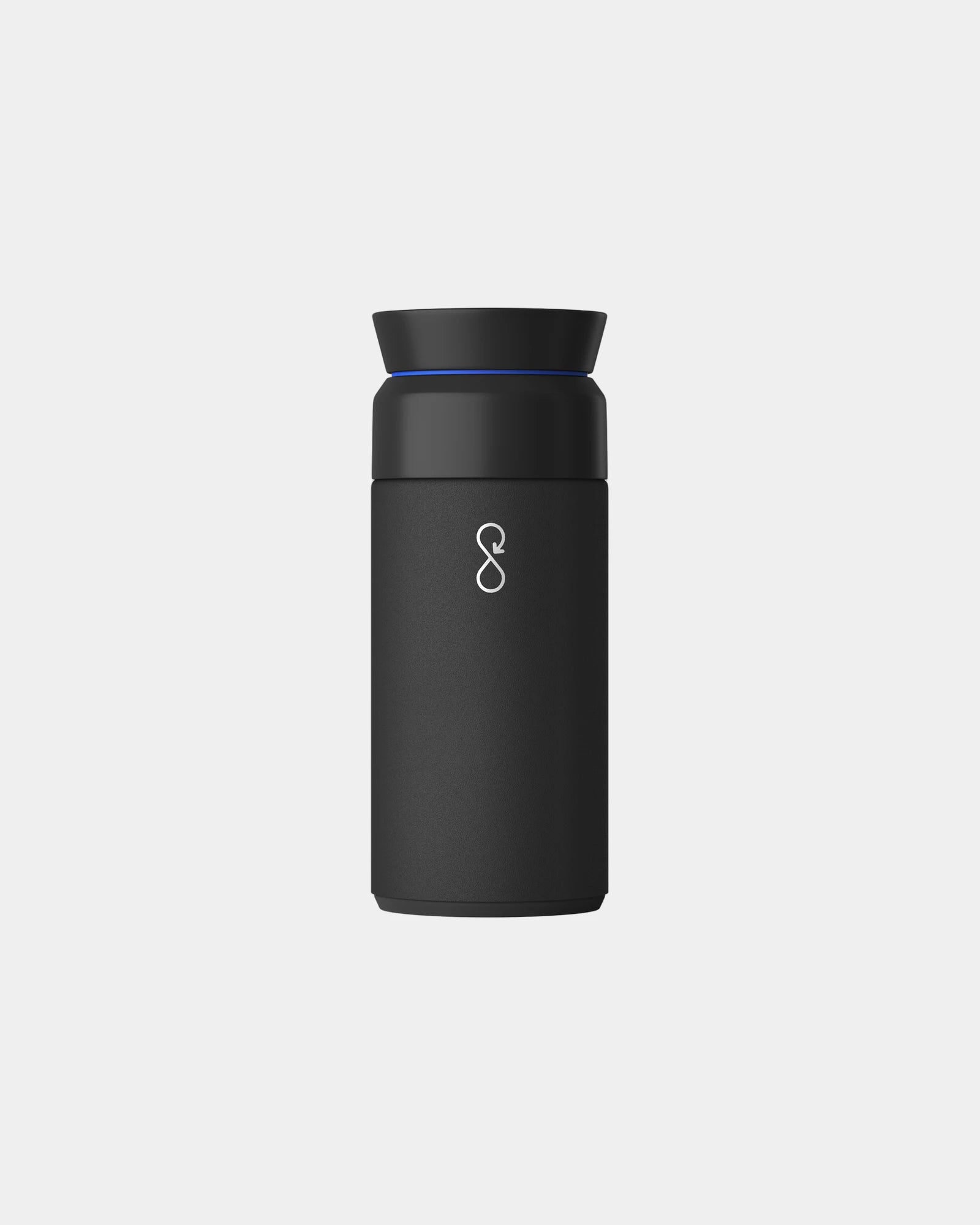 Isolierflasche recycelt Ocean Bottle 350ml personalisierbar zum Personalisieren - Obsidian Schwarz