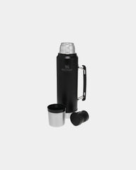 Isolierflasche Edelstahl Classic 1000ml zum Personalisieren - Mattschwarz
