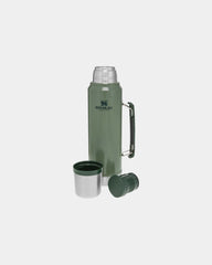 Isolierflasche Edelstahl Classic 1000ml zum Personalisieren - Waldgrün