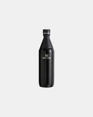 Trinkflasche Edelstahl recycelt Stanley All Day Slim 600ml zum Personalisieren - Glänzendes Schwarz