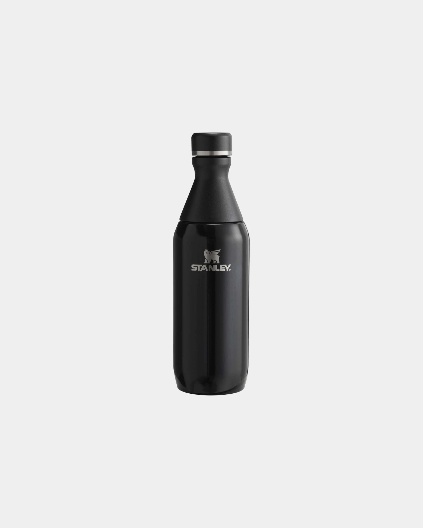 Isolierflasche Edelstahl Stanley All zum Personalisieren - Glänzendes Schwarz
