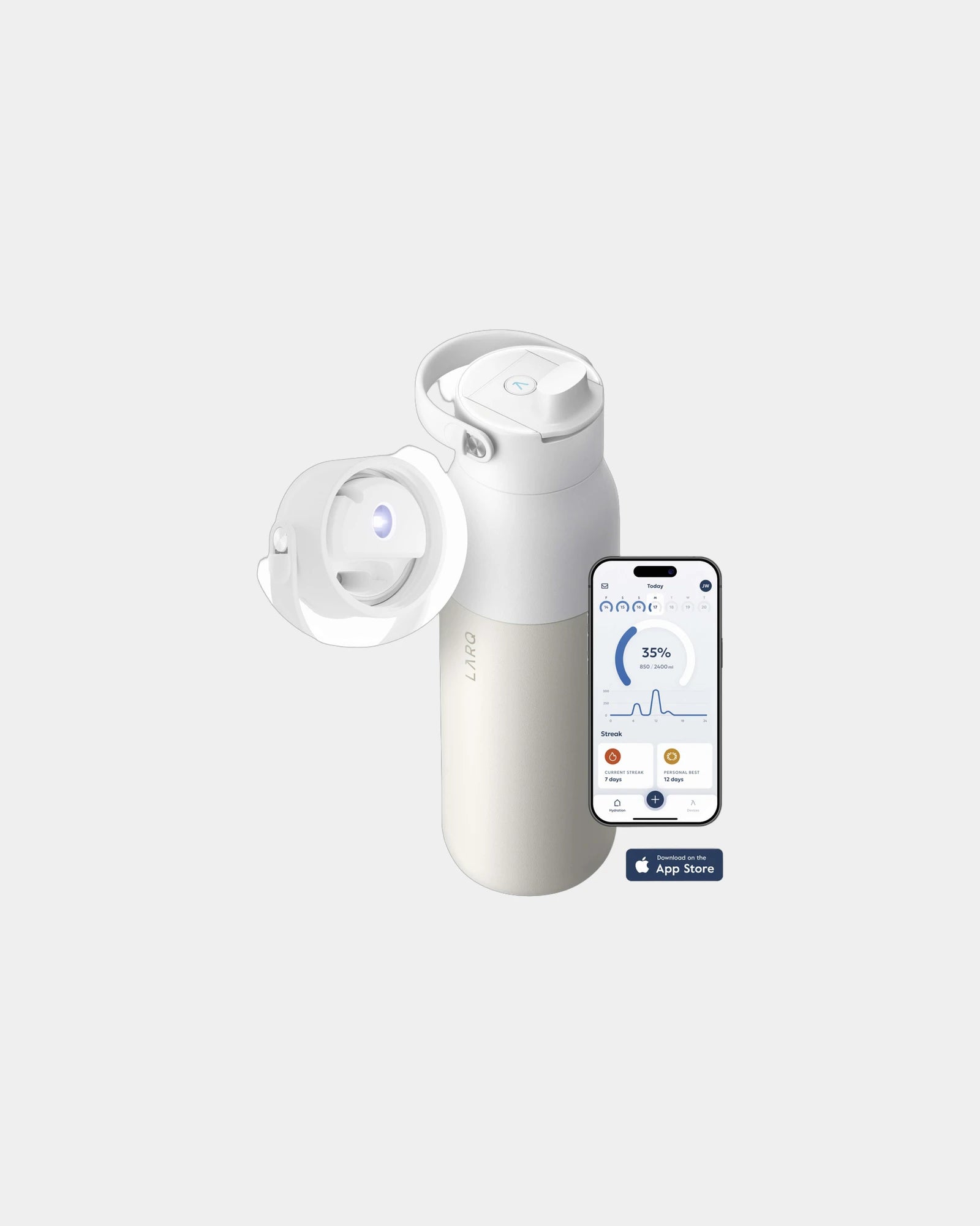 Trinkflasche Edelstahl LARQ PureVis™ 2.0 zum Personalisieren - 3