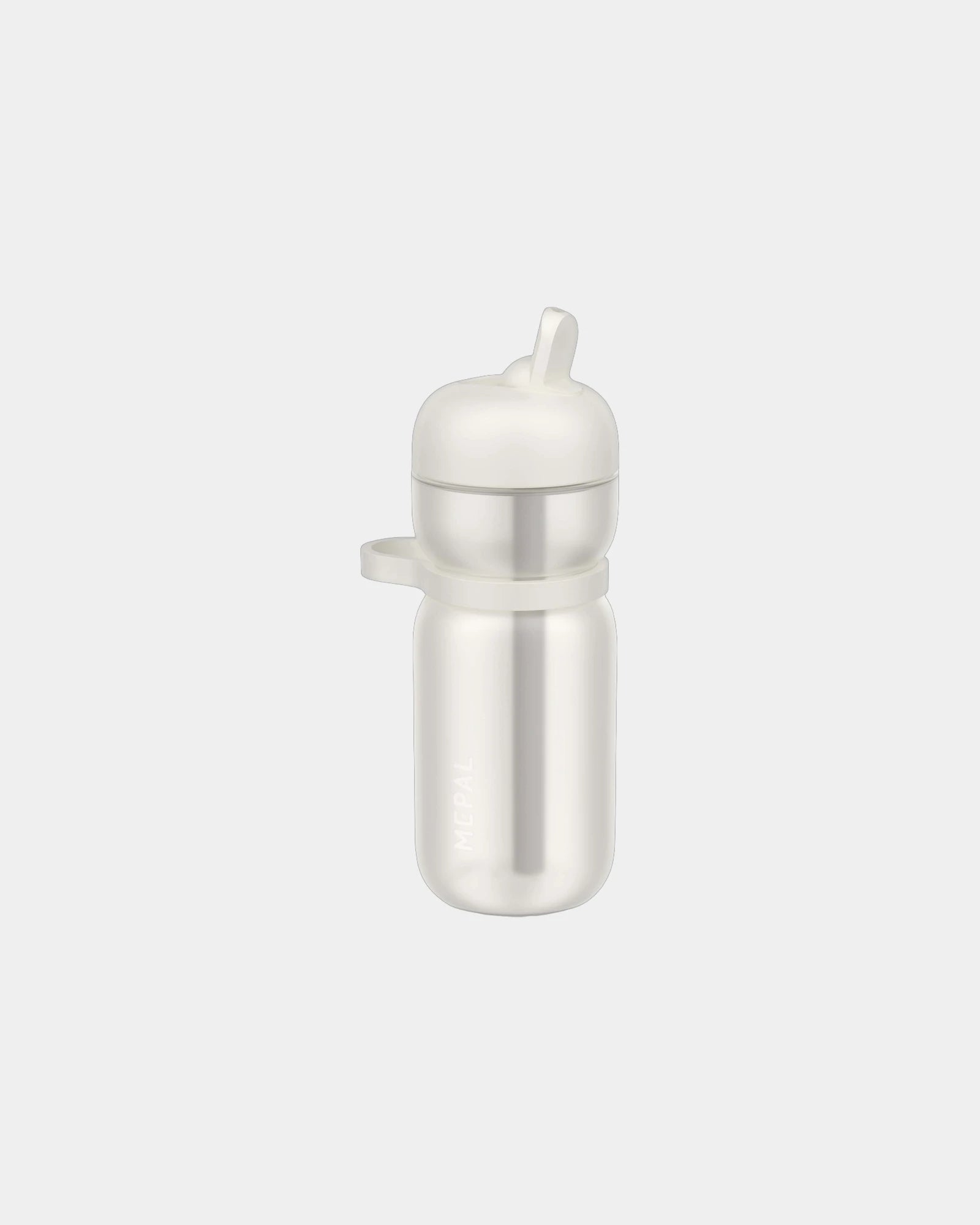 Sportflasche 600ml PET mit Klappdeckel zum Personalisieren - Weiß