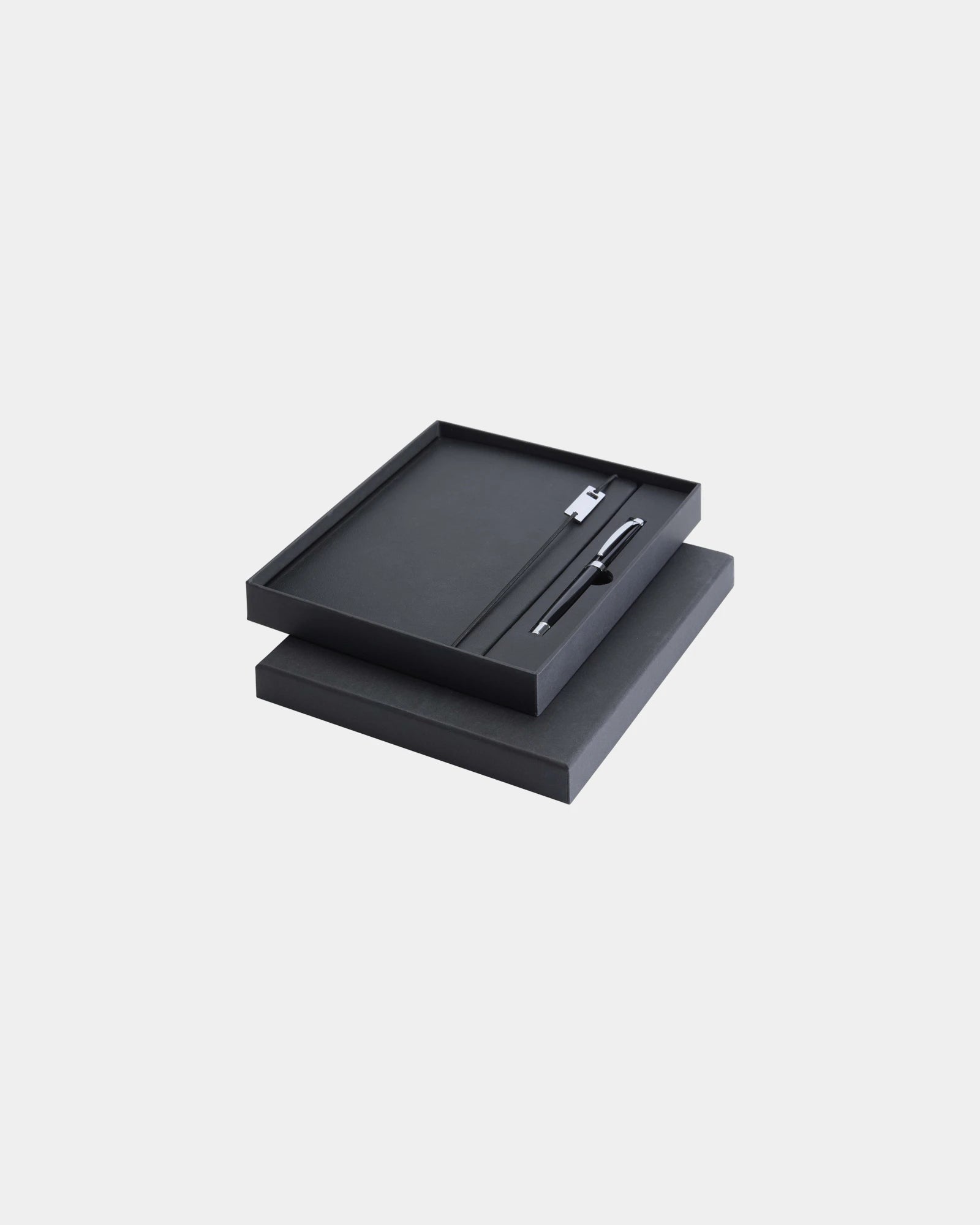 Notizbuch A5 mit Stift Legato Elegance zum Personalisieren - Schwarz