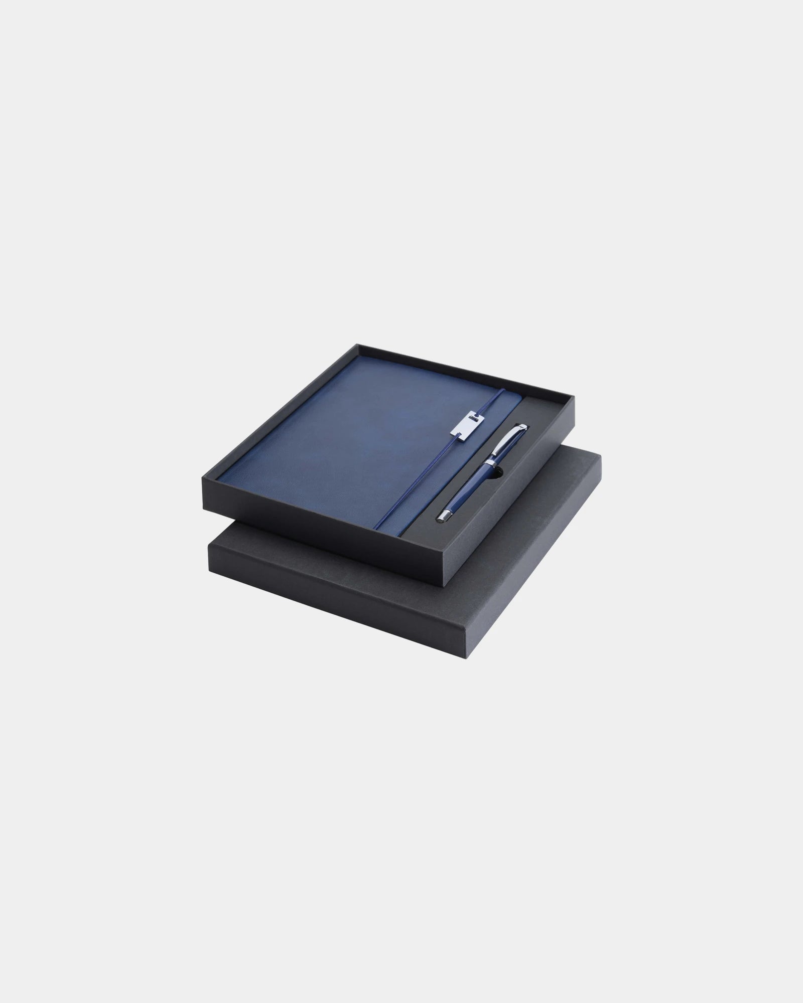 Notizbuch A5 mit Stift Legato Elegance zum Personalisieren - Ozeanblau
