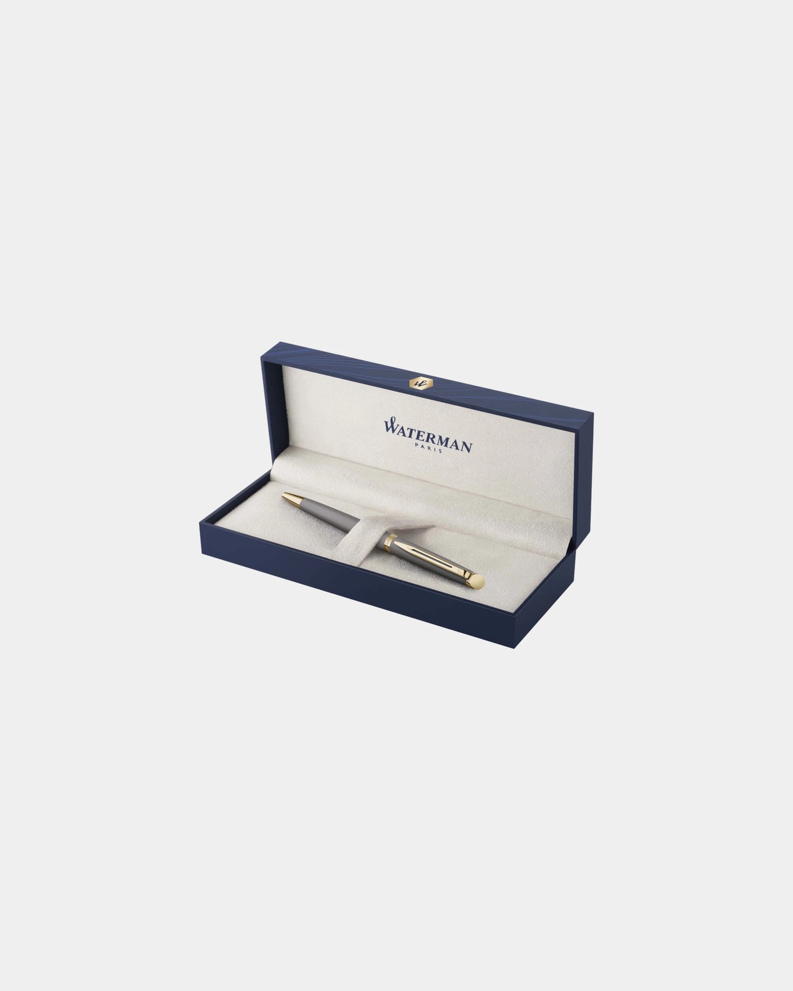Kugelschreiber Edelstahl Waterman Hemisphere H zum Personalisieren - Grau