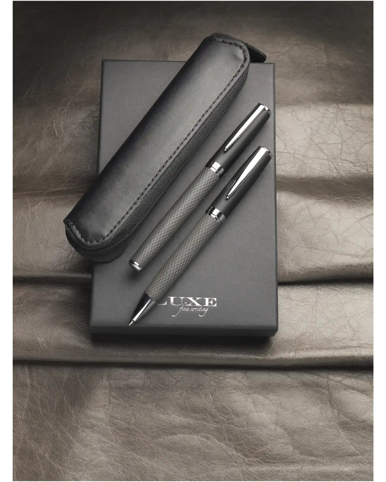 Parure Kugelschreiber und Rollerball Carbon personalisierbar zum Personalisieren - 4