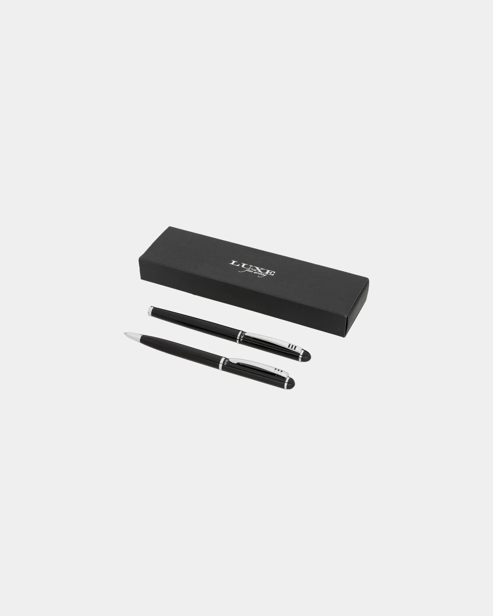 Parure Metall-Stift und Roller Andante zum Personalisieren - Schwarz