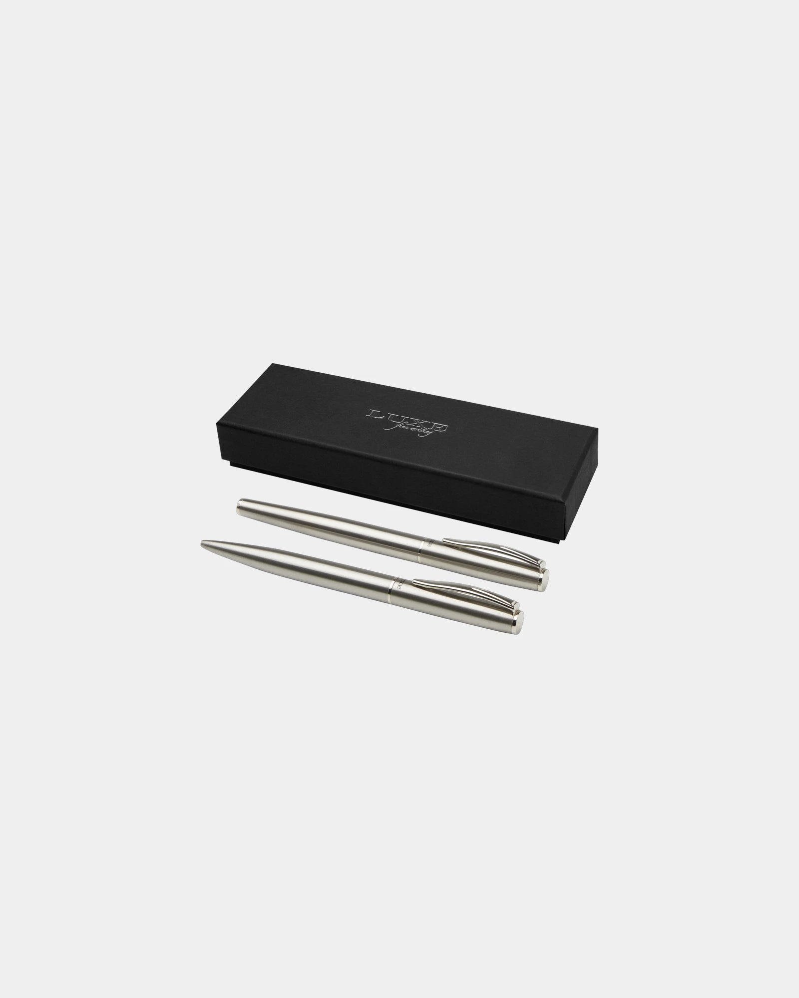 Set aus Kugelschreiber und Rollerball Didimis zum Personalisieren - Silber