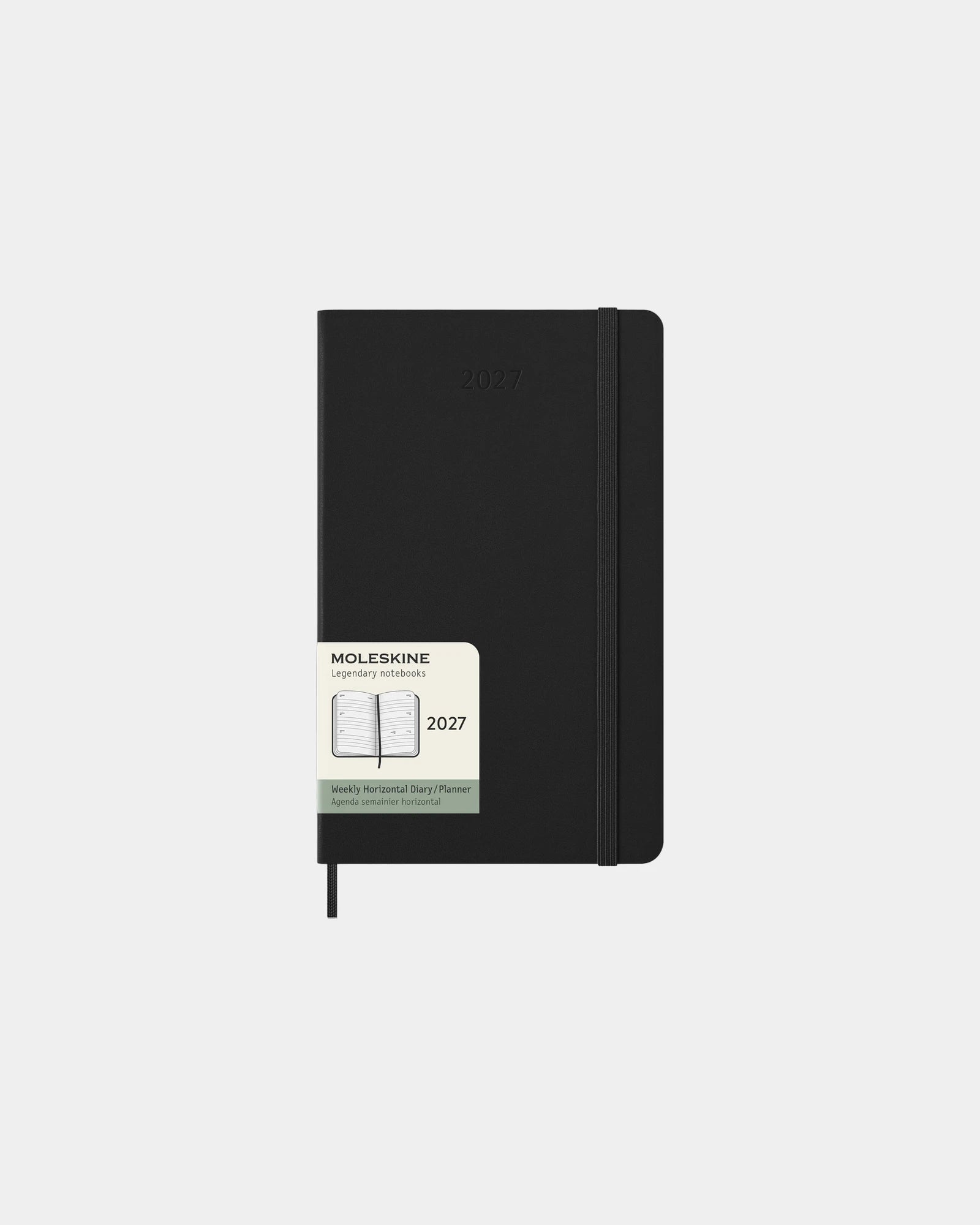 Agenda Moleskine wöchentlich 12 Monate zum Personalisieren - Schwarz