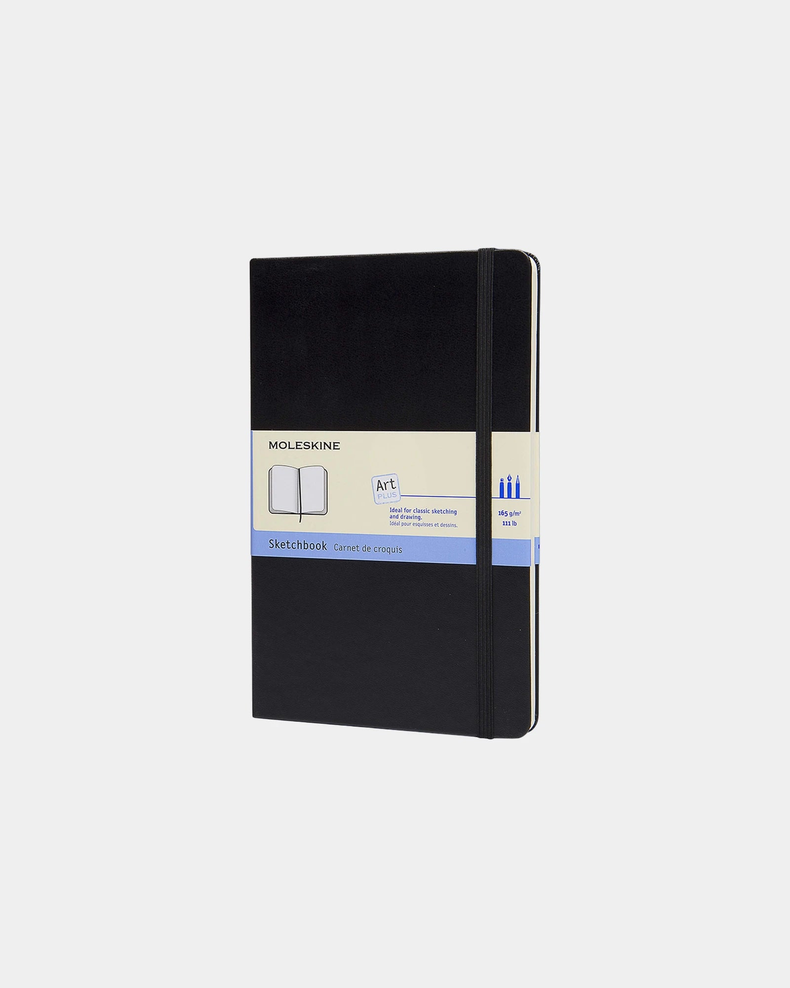 Skizzenbuch Moleskine 13 x 21 cm zum Personalisieren - Schwarz