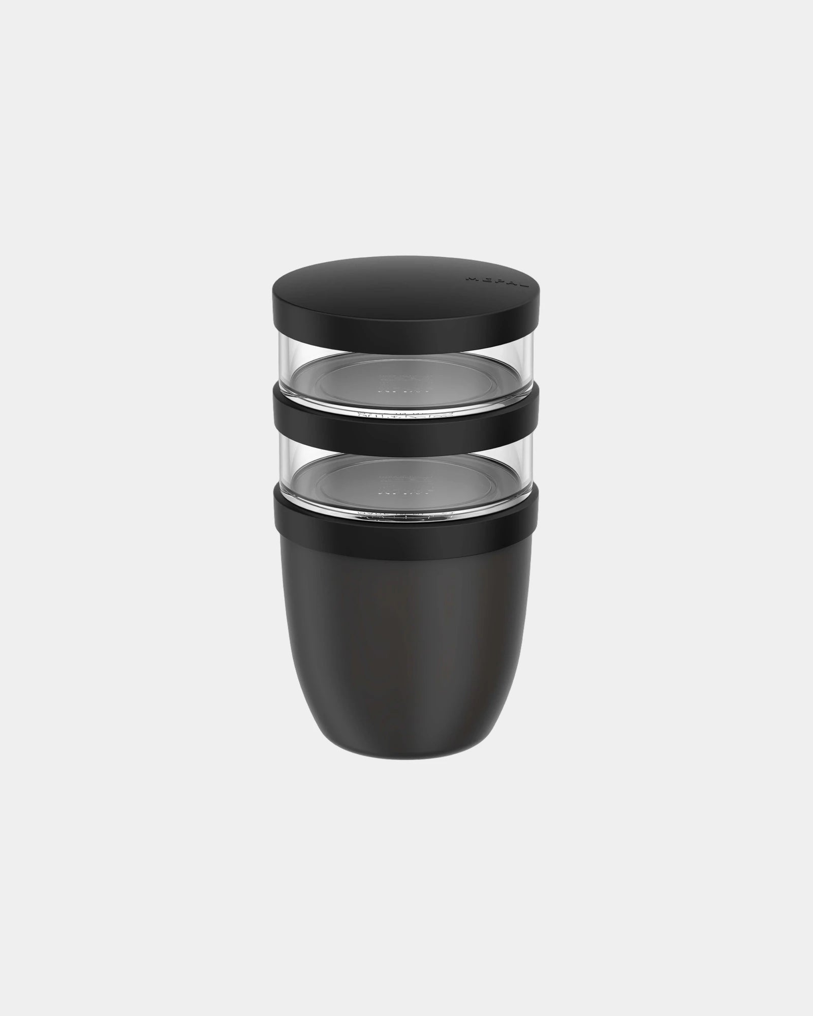 Isolierbehälter Ellipse 500ml + 2 x 200ml zum Personalisieren - Schwarz