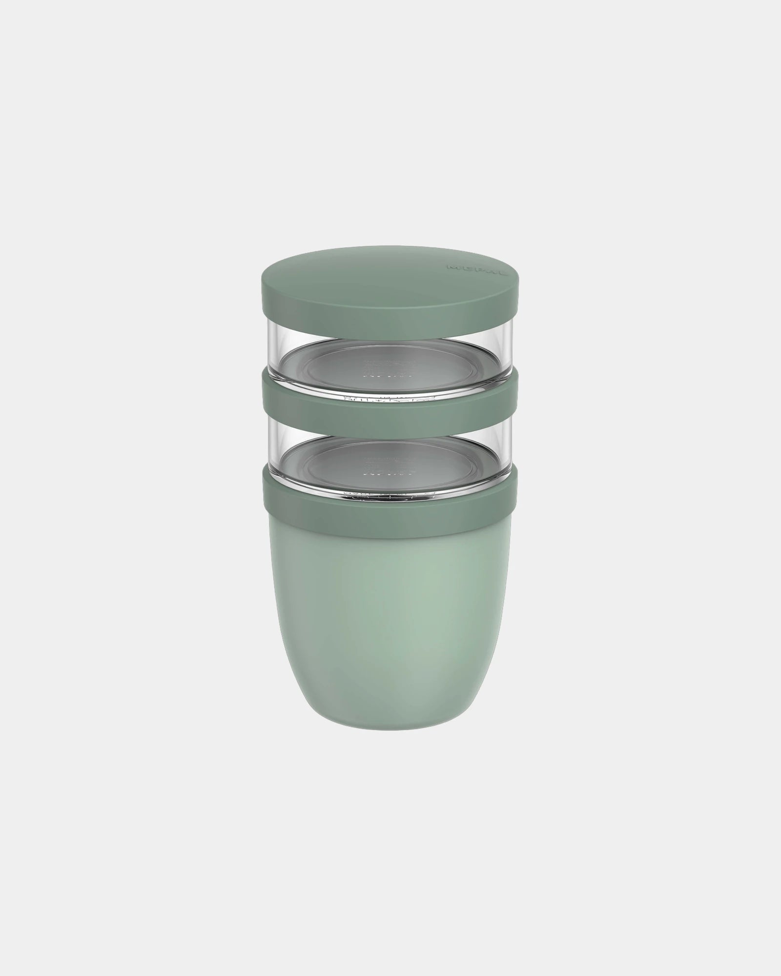Isolierbehälter Ellipse 500ml + 2 x 200ml zum Personalisieren - Salbei
