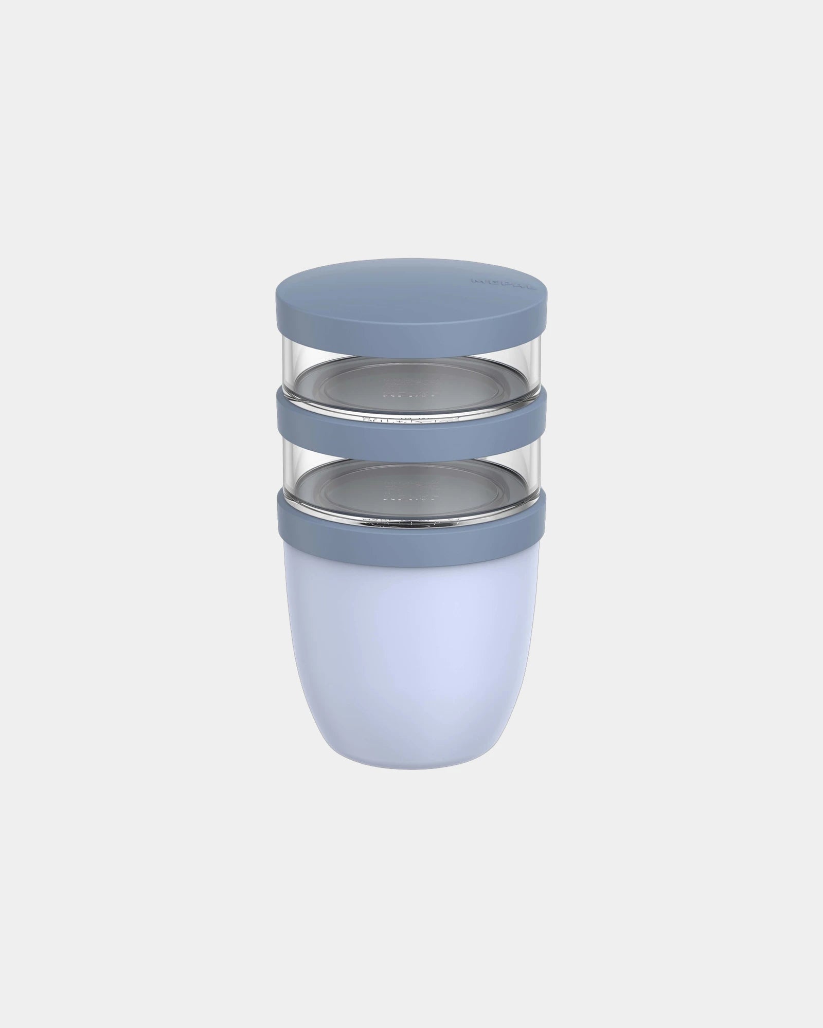 Isolierbehälter Ellipse 500ml + 2 x 200ml zum Personalisieren - Blau
