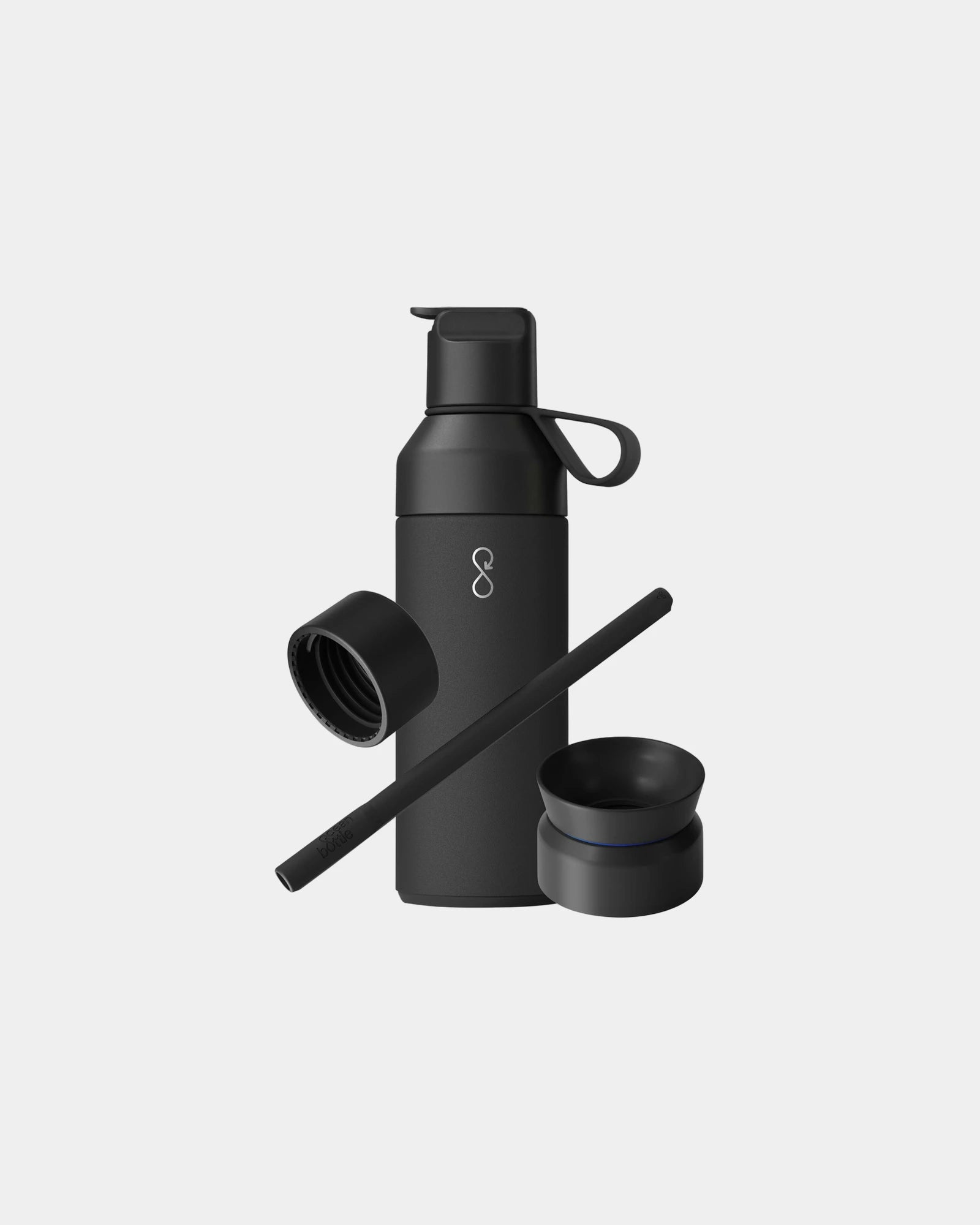 Wasserflasche 500ml Edelstahl Ocean Bottle zum Personalisieren - Obsidian Schwarz
