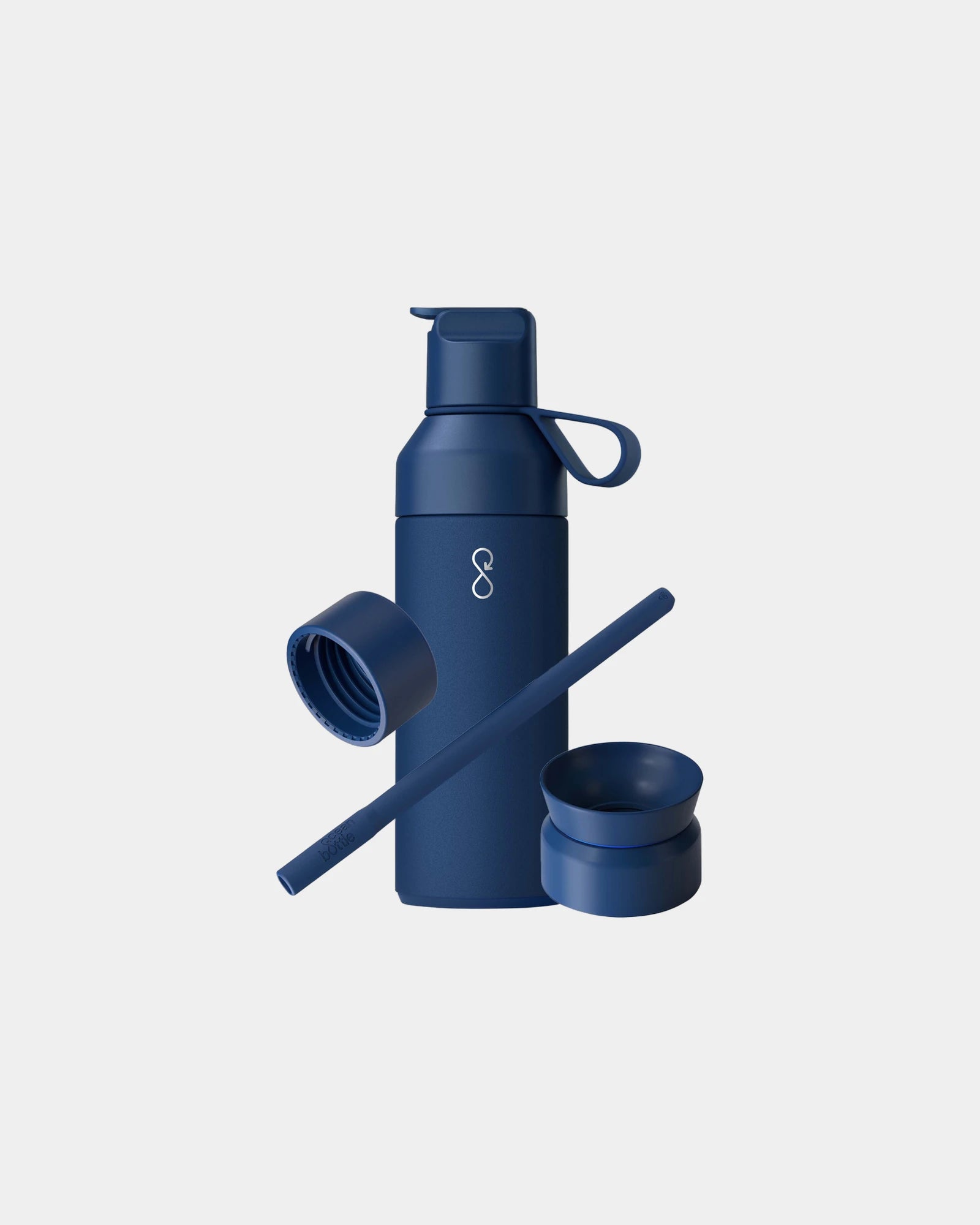 Wasserflasche 500ml Edelstahl Ocean Bottle zum Personalisieren - Ozeanblau