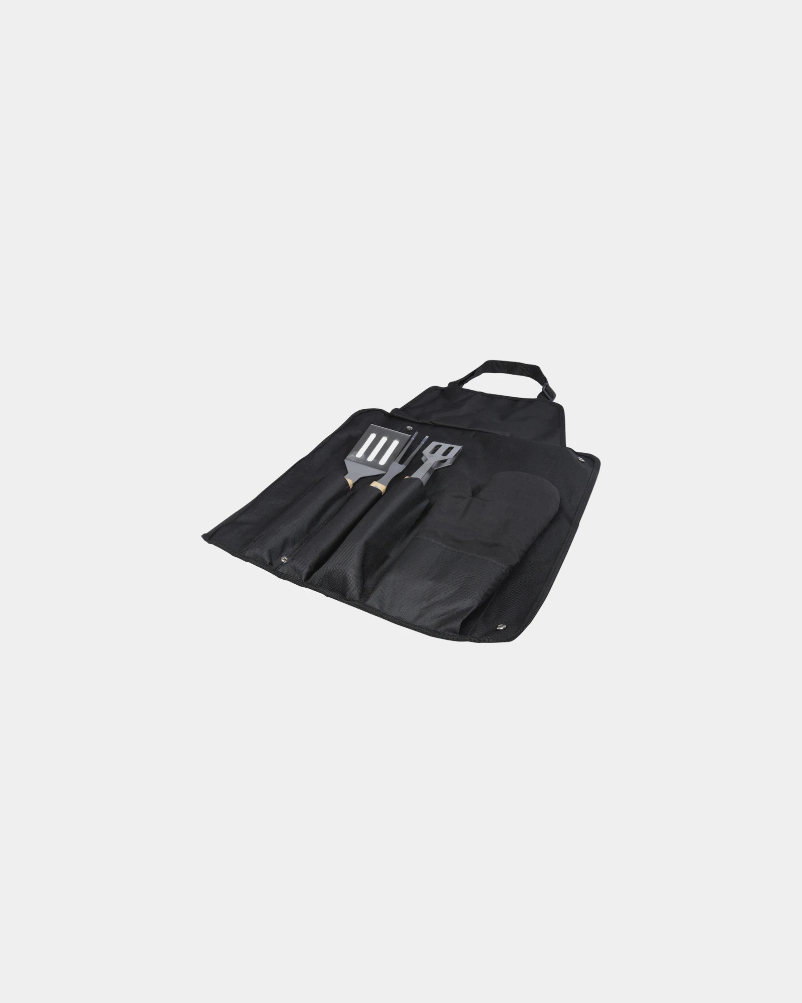 Barbecue-Set 5 Teile Edelstahl Bambus zum Personalisieren - Schwarz