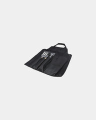 Barbecue-Set 5 Teile Edelstahl Bambus zum Personalisieren - Schwarz
