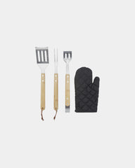 Barbecue-Set 5 Teile Edelstahl Bambus zum Personalisieren - 3